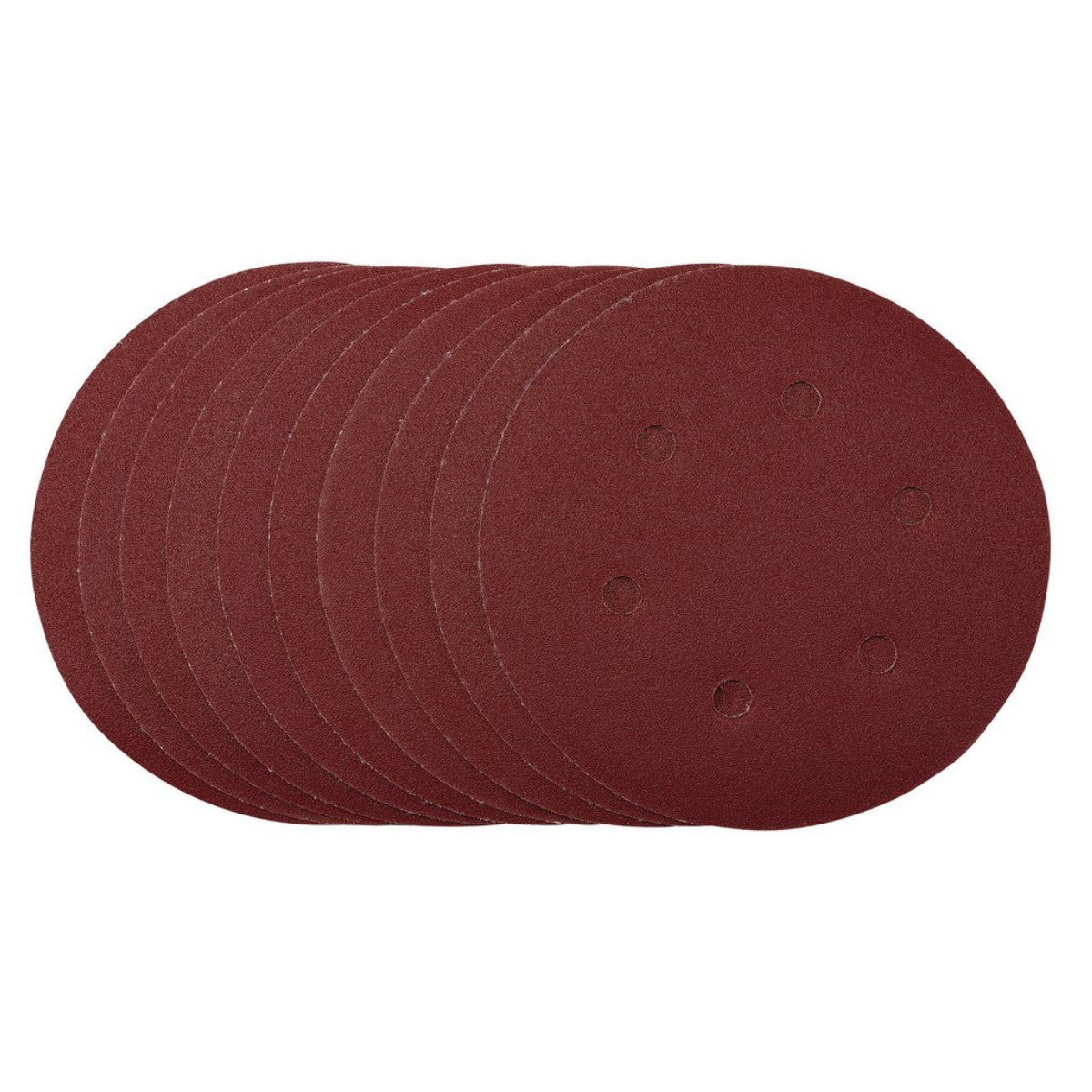 Draper Sanding Discs, 150mm, Hook & Loop, 120 Grit, (Pack of 10) 54948