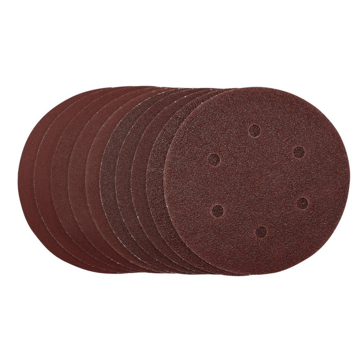 Draper Sanding Discs, 150mm, Hook & Loop, Assorted Grit, (Pack of 10) 55069