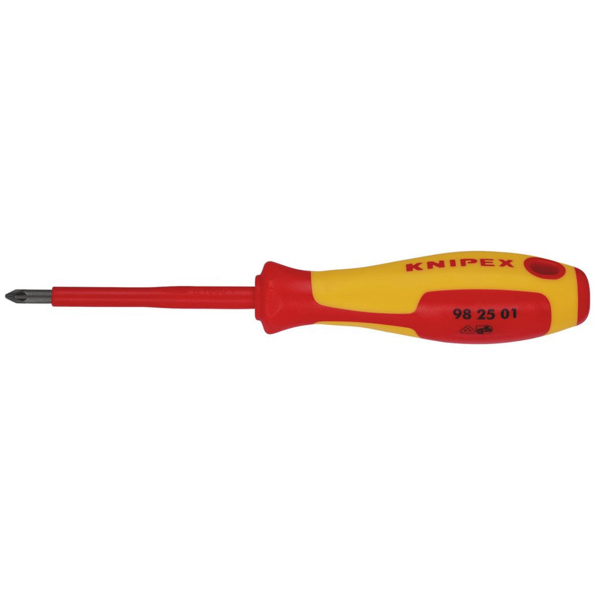 Knipex 98 25 01 VDE Insulated Pozidriv Screwdriver, PZ1 x 80mm 57556