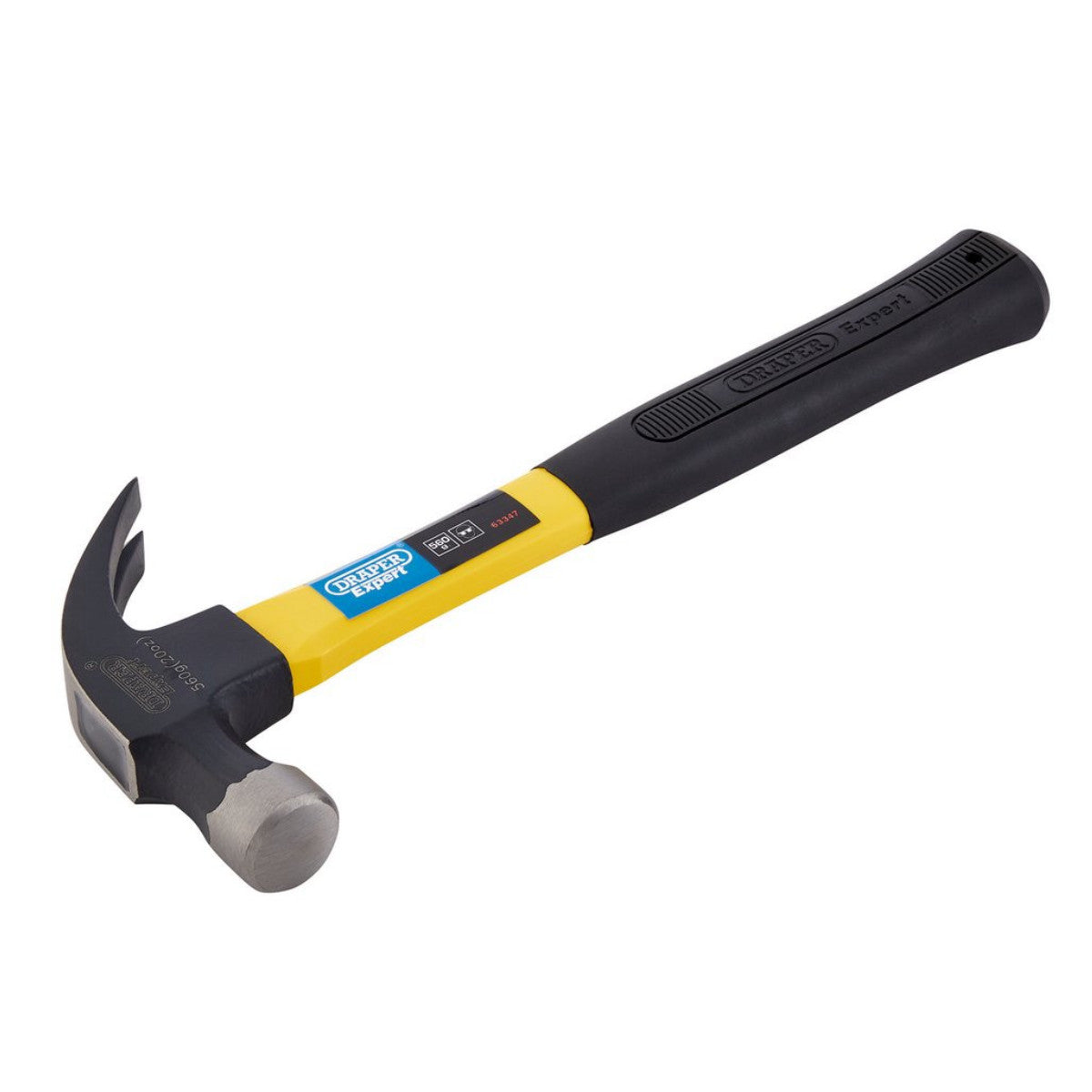 Draper Expert Claw Hammer with Fibreglass Shaft, 560g/20oz 63347