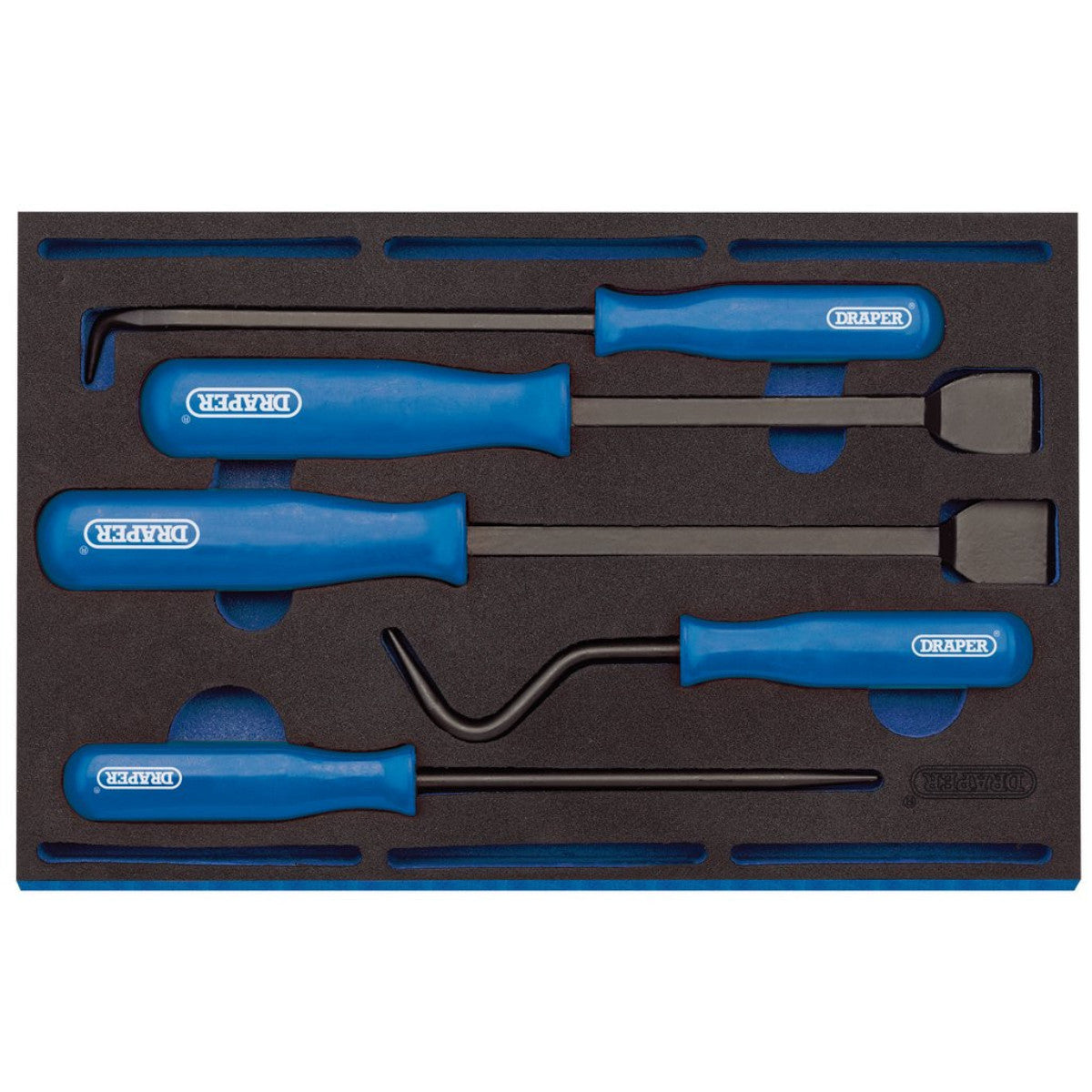 Draper Scraper and Remover Set in 1/4 Drawer EVA Insert Tray (5 Piece) 63497