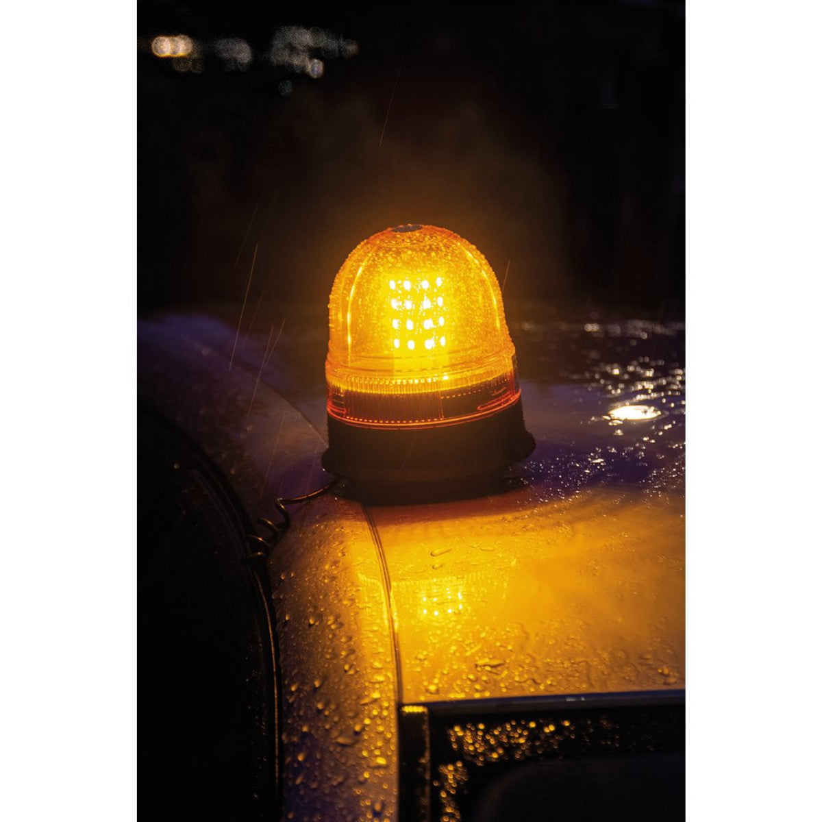 Draper 12/24V LED Magnetic Base Rotating Beacon, 400 Lumens 63881