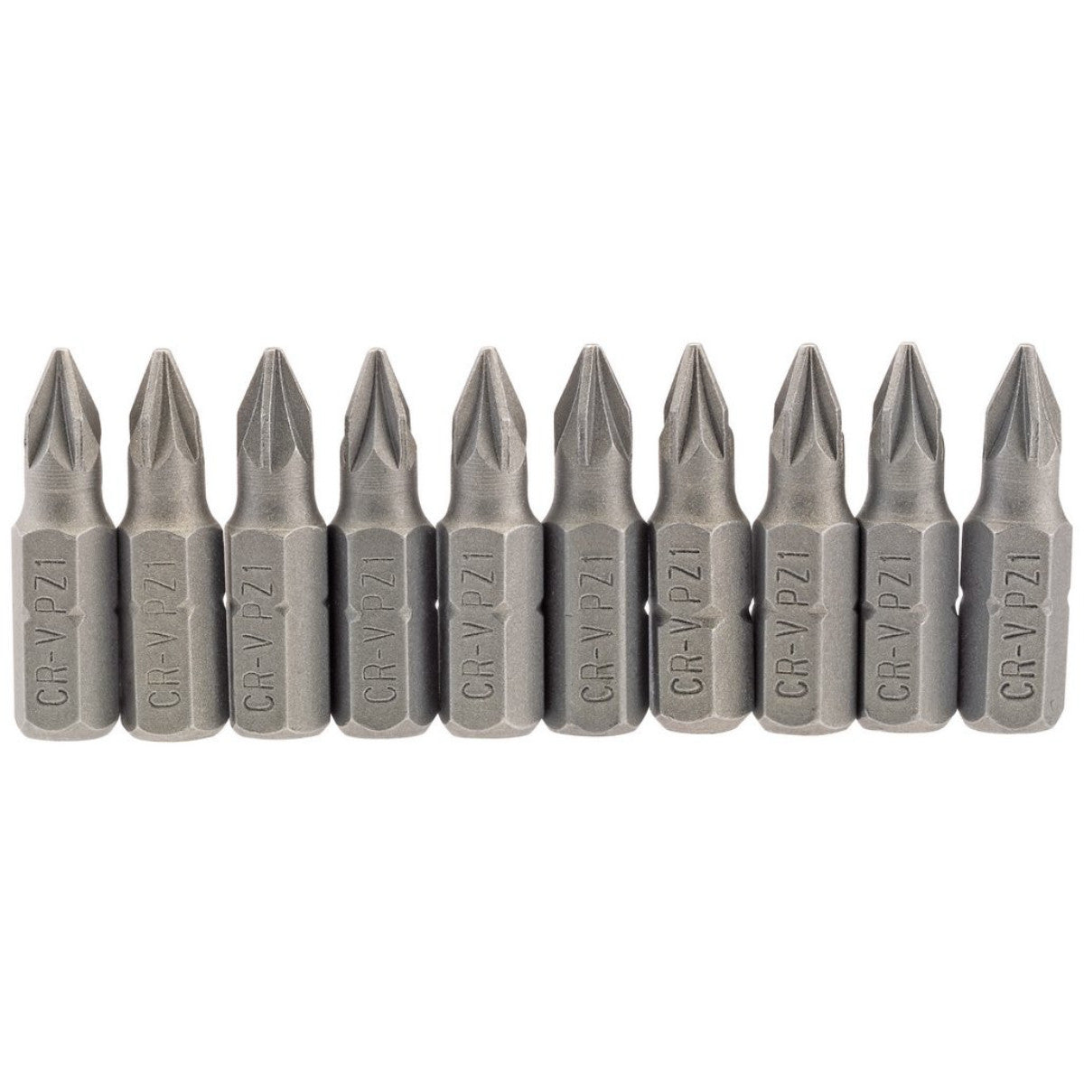 Draper PZ Type Insert Bit, 1/4" Hex, 25mm Long, No.1 (Pack of 10) 64047