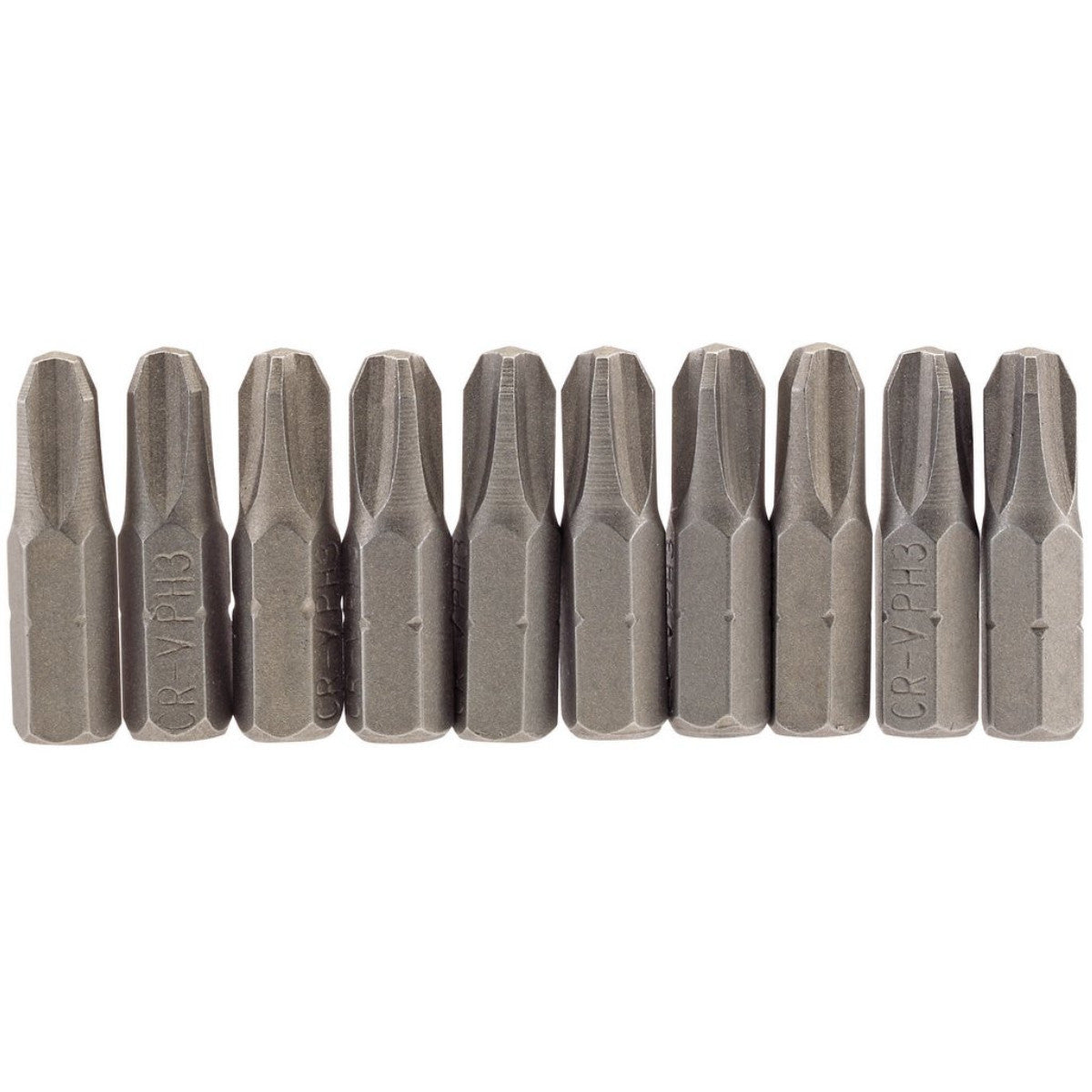 Draper Cross Slot Insert Bit, 1/4" Hex, 25mm Long, No.3 (Pack of 10) 64087