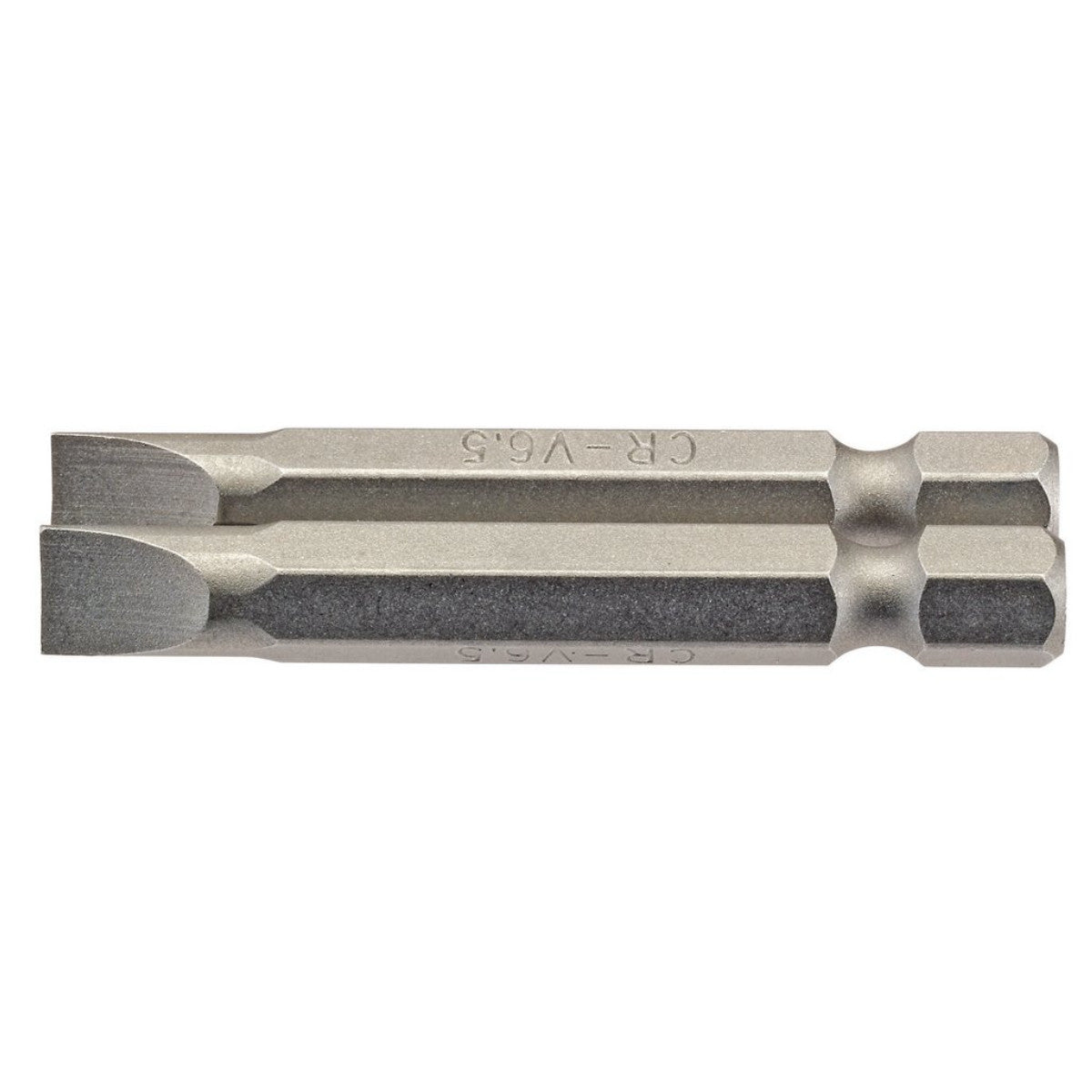 Draper Plain Slot Insert Bit, 6.5mm, 1/4" Hex, 50mm Long (Pack of 2) 64103