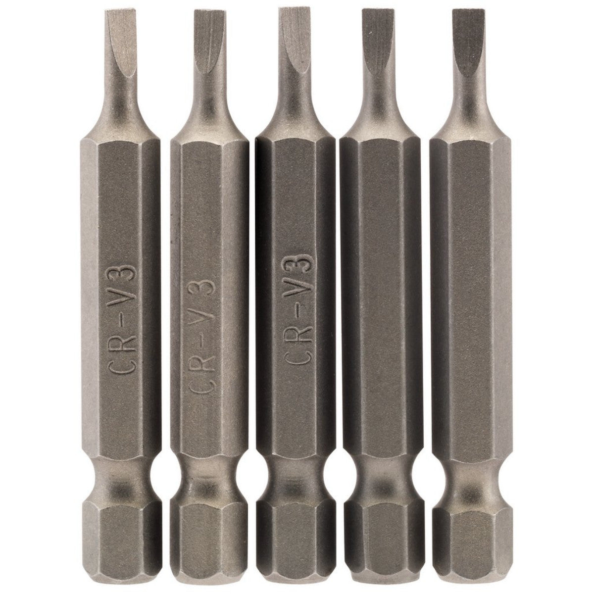 Draper Plain Slot Insert Bit, 3mm, 1/4" Hex, 50mm Long (Pack of 5) 64267
