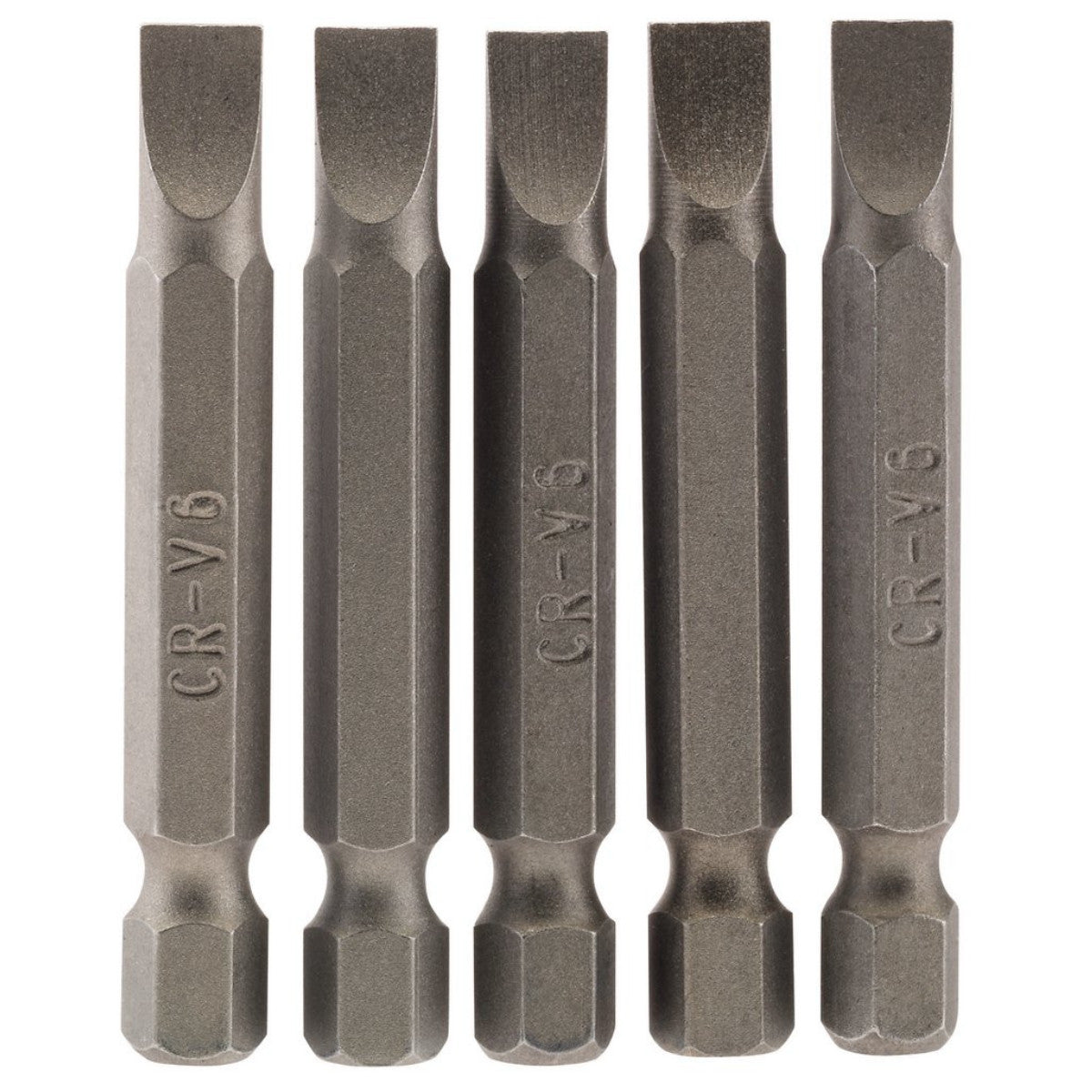 Draper Plain Slot Insert Bit, 6mm, 1/4" Hex, 50mm Long (Pack of 5) 64273