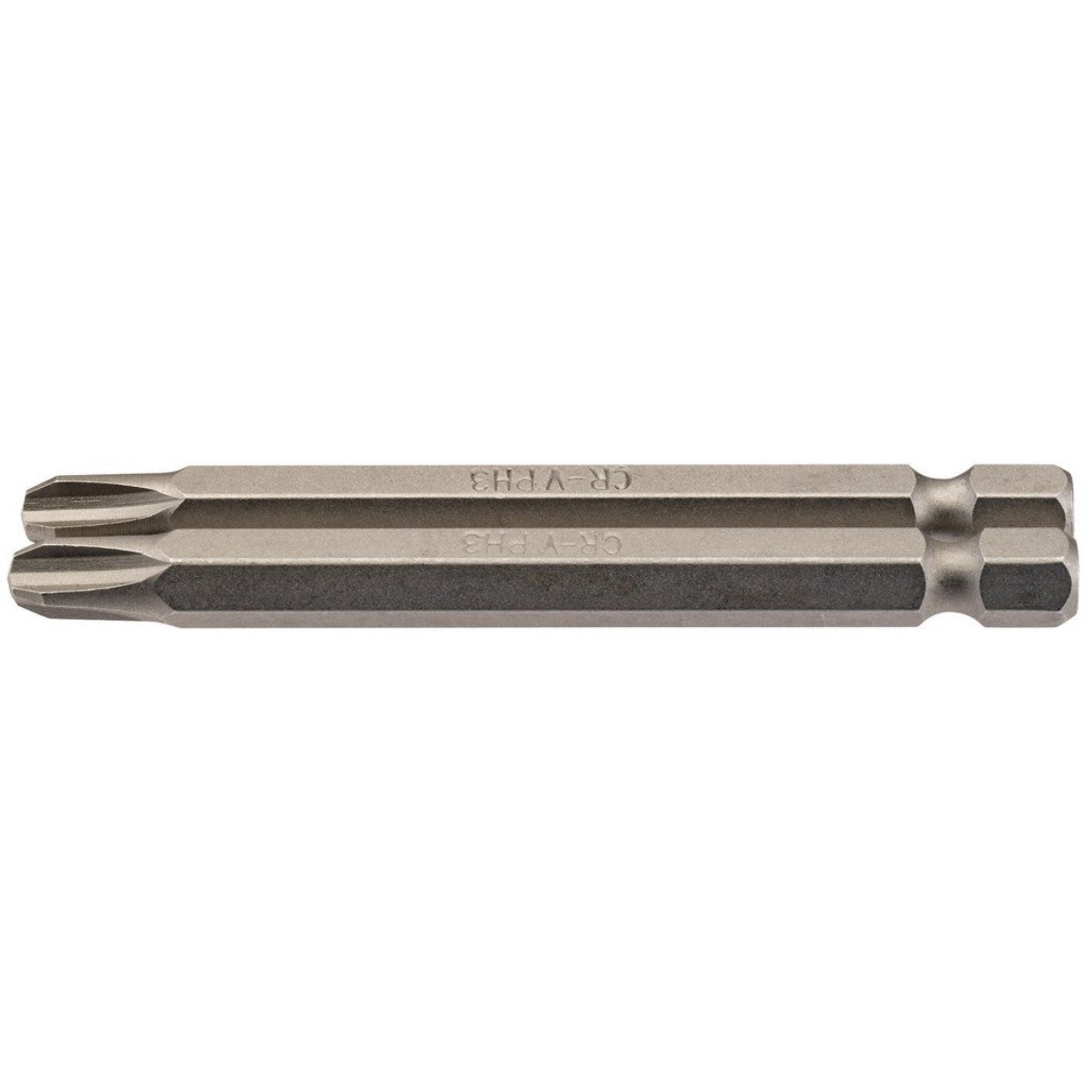 Draper Cross Slot Insert Bit, 1/4" Hex, 75mm Long, No.3 (Pack of 2) 64316