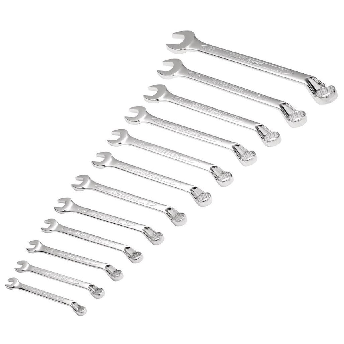 Draper Expert HI-TORQ Metric Combination Spanner Set, 8 - 22mm (12 Piece 64605
