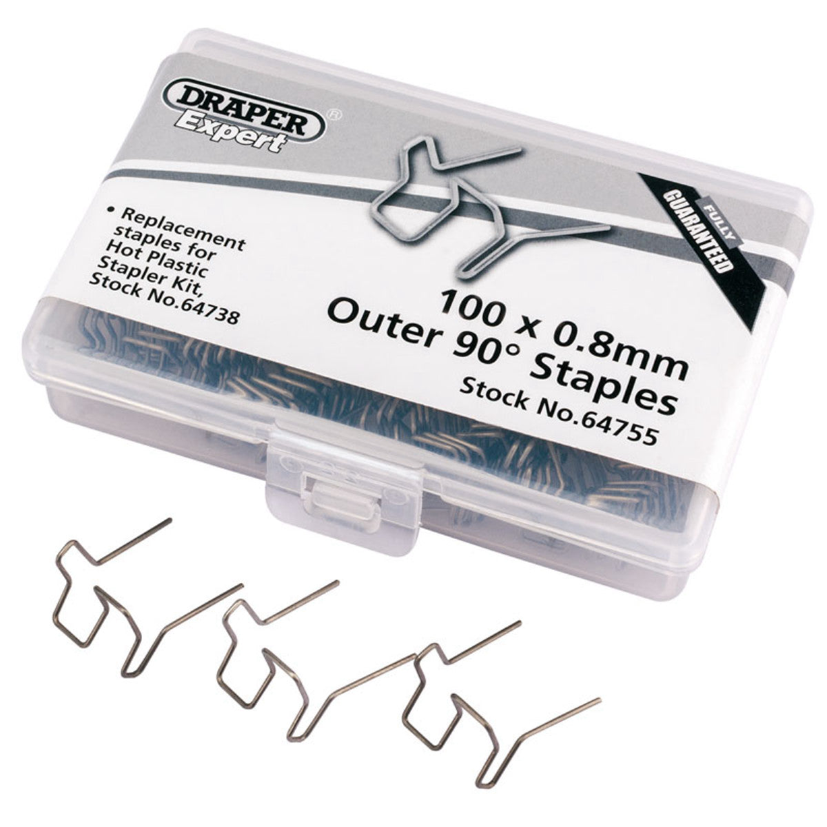 Draper Expert 0.8MM Double U Staples 64755