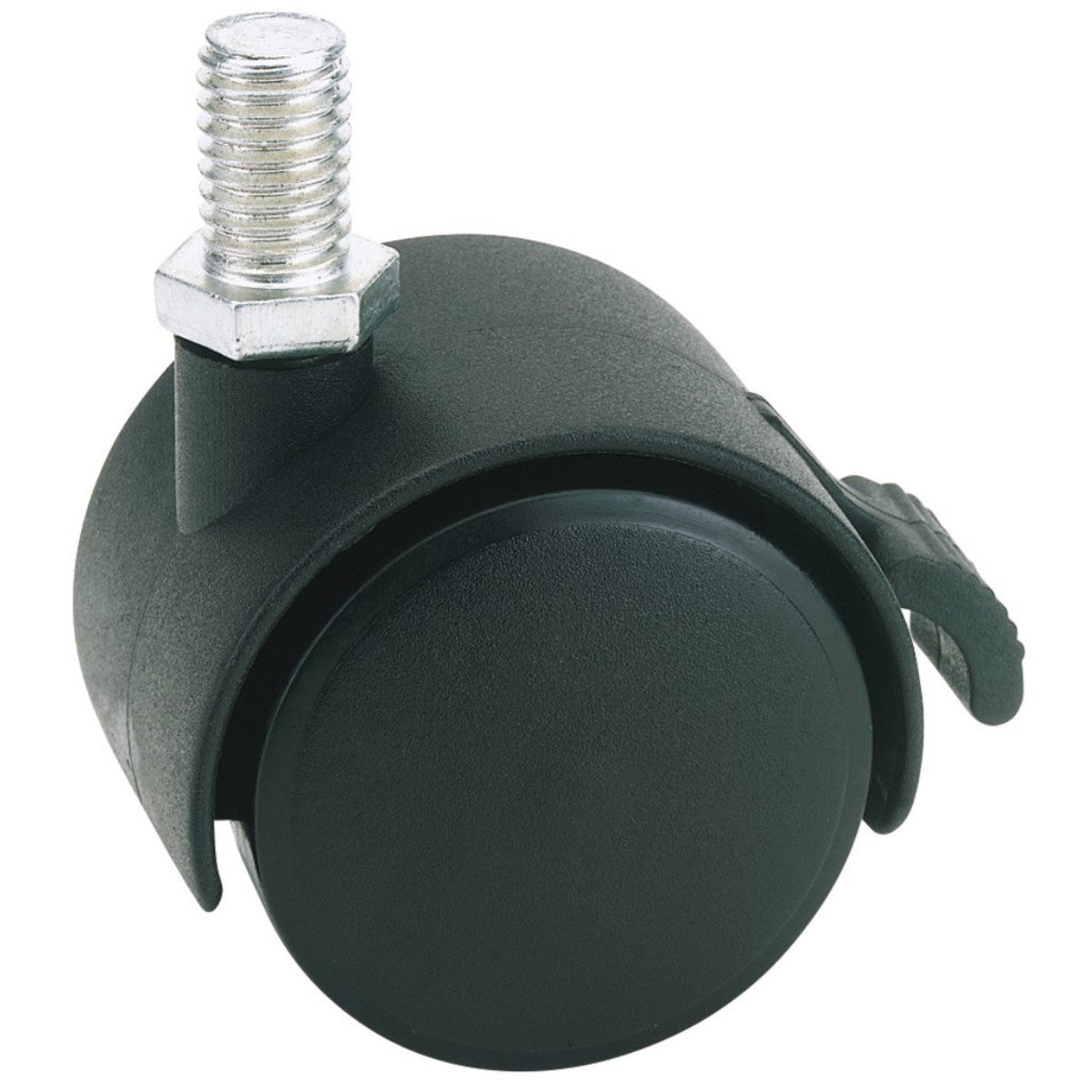 Draper Twin Nylon Bolt Castor with Brake, 40mm Diameter, S.W.L. 25kg 65465