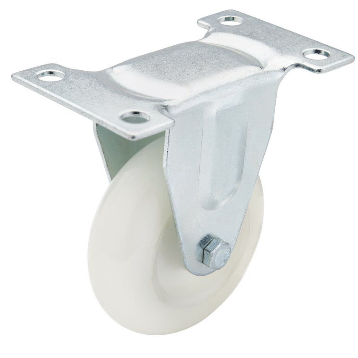Draper Fixed Plate Fixing Nylon Wheel, 75mm Diameter, S.W.L. 100kg 65502