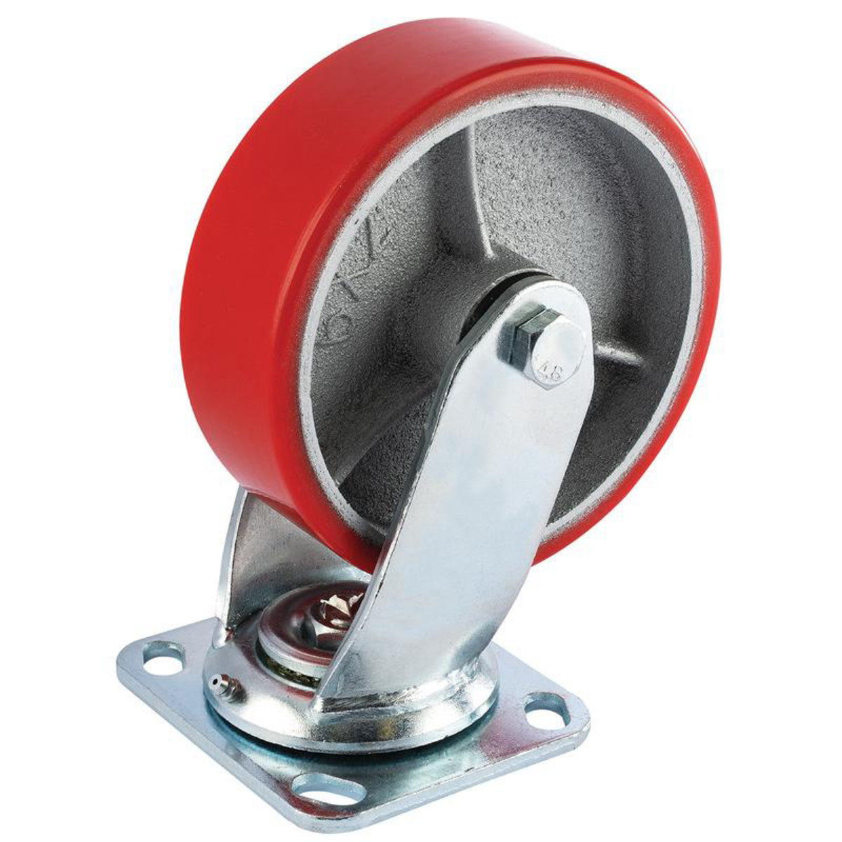 Draper Swivel Plate Fixing Heavy Duty Polyurethane Wheel, 160mm Diameter, S.W.L. 400kg 65529