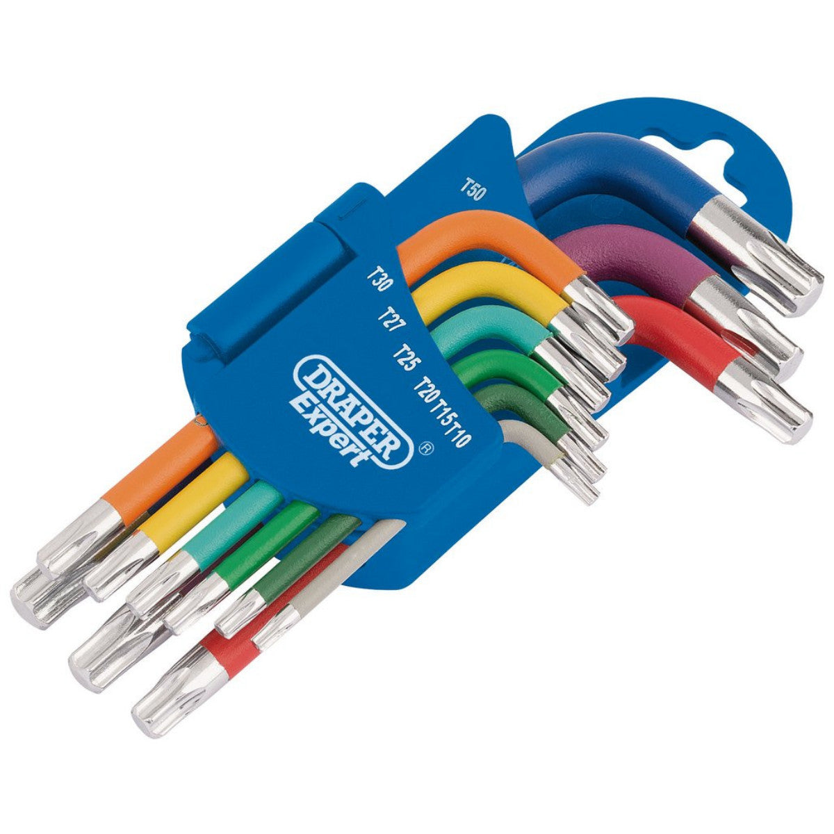 Draper Expert TX-STAR Metric Coloured Short Arm Key Set (9 Piece) 66135