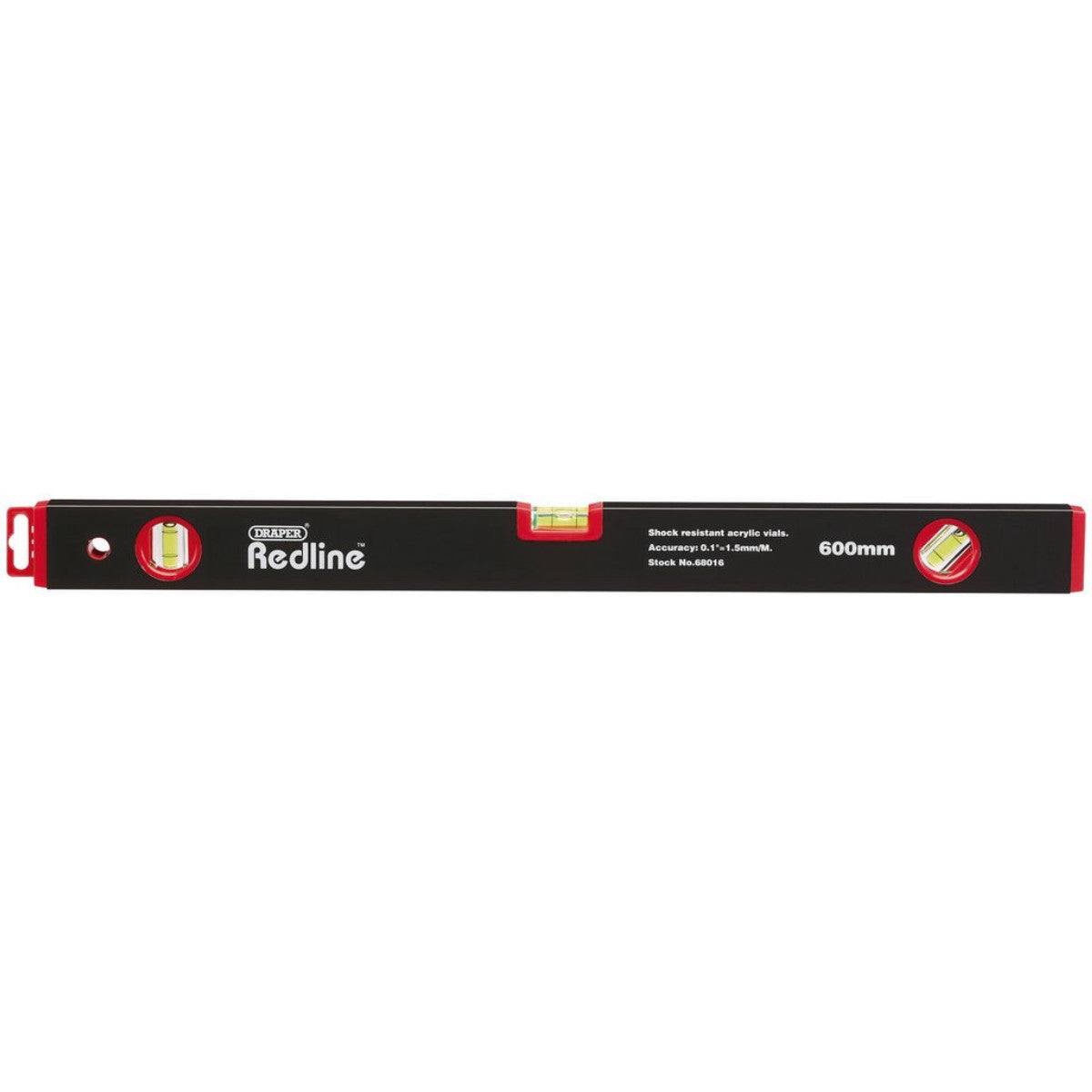 Draper Redline Box Spirit Level, 600mm 68016
