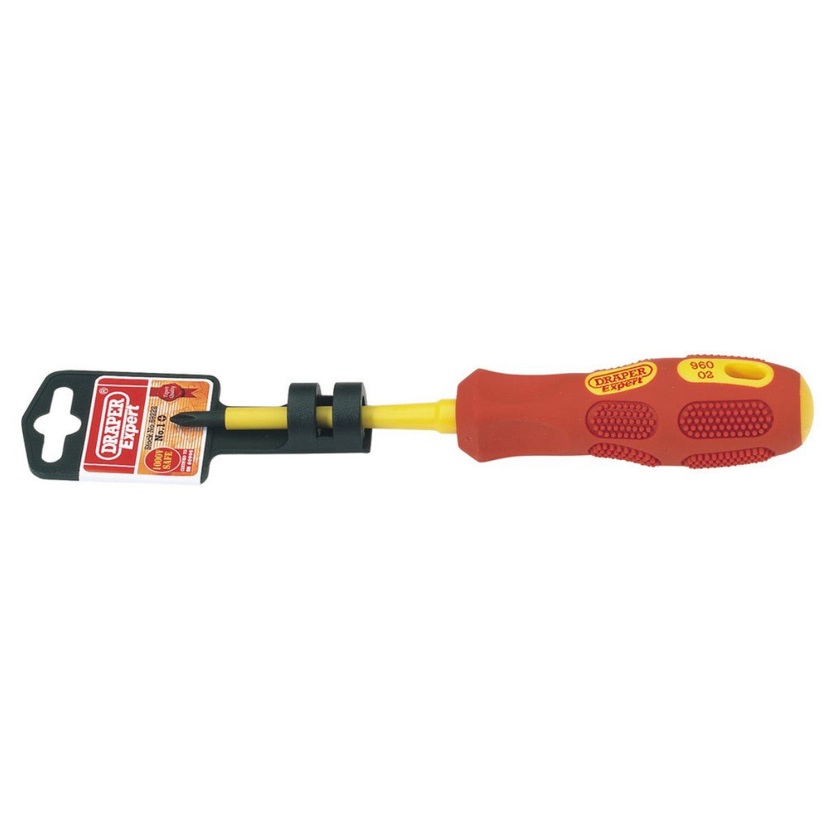 Draper Expert VDE Approved Fully Insulated Cross Slot Screwdriver, No.1 x 80mm 69222