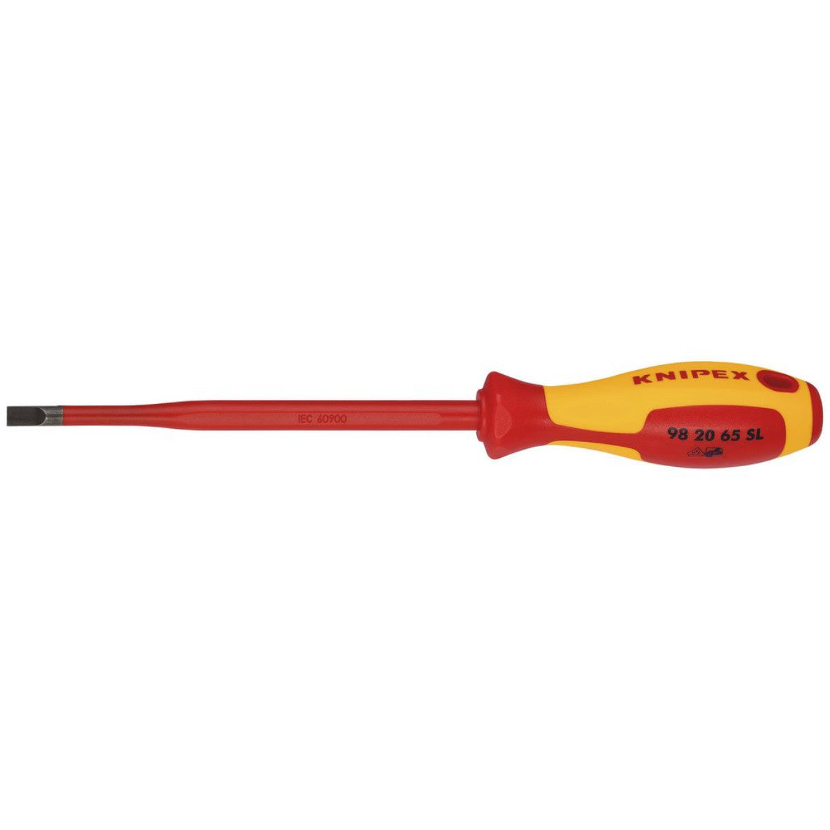 Knipex 98 20 65 SL VDE Insulated Slotted Screwdriver, 6.5 x 150mm - Slim 72436
