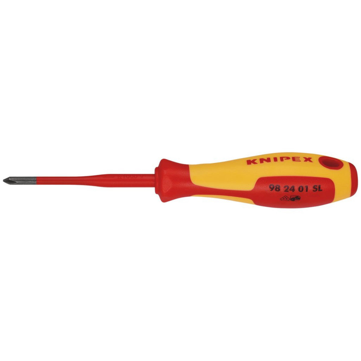 Knipex 98 24 01 SL VDE Insulated Phillips Screwdriver, PH1 x 80mm - Slim 72452
