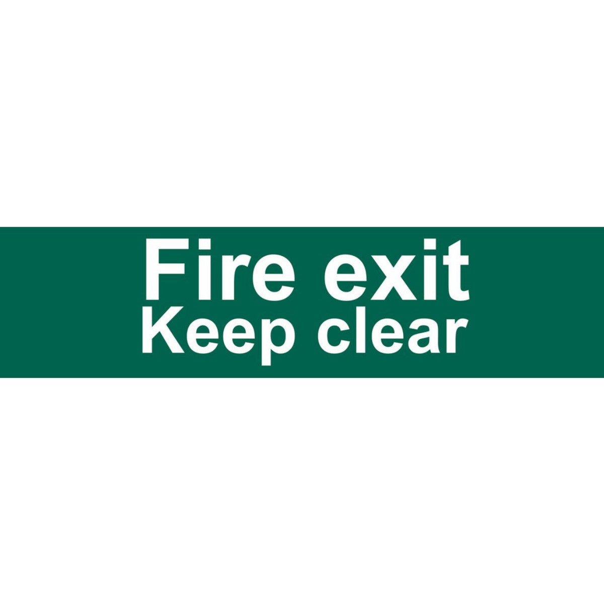 Draper Fire Exit Keep Clear' Safety Sign, 200 x 50mm 73221
