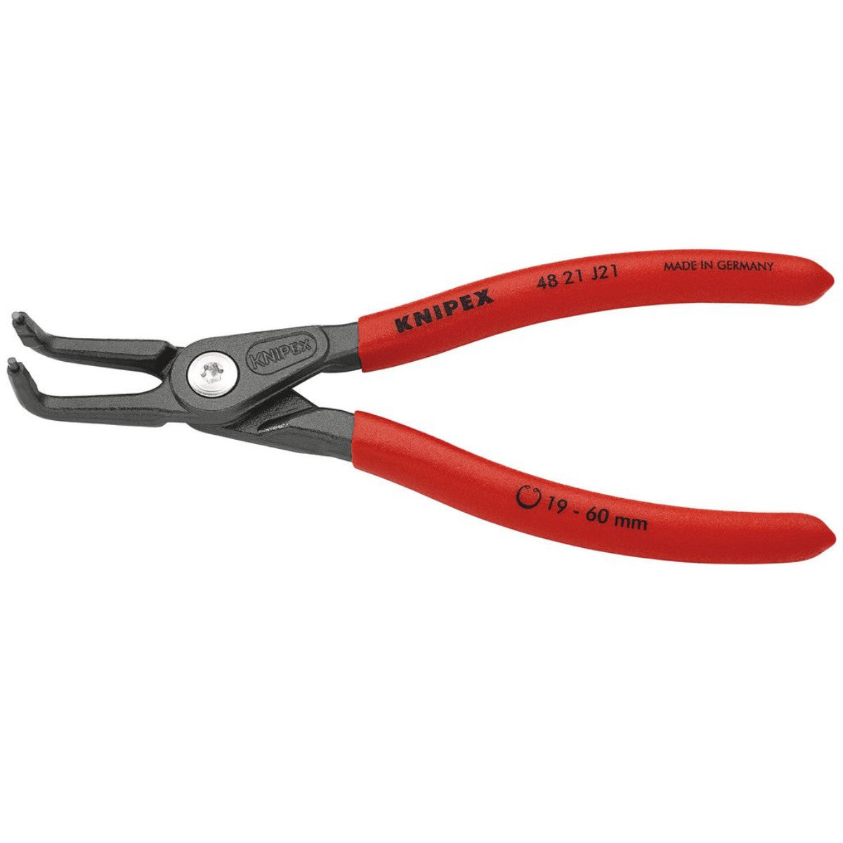 Knipex 48 21 J21 SB Precision Circlip Pliers For Internal Circlips In Bore Holes, 165mm 75084
