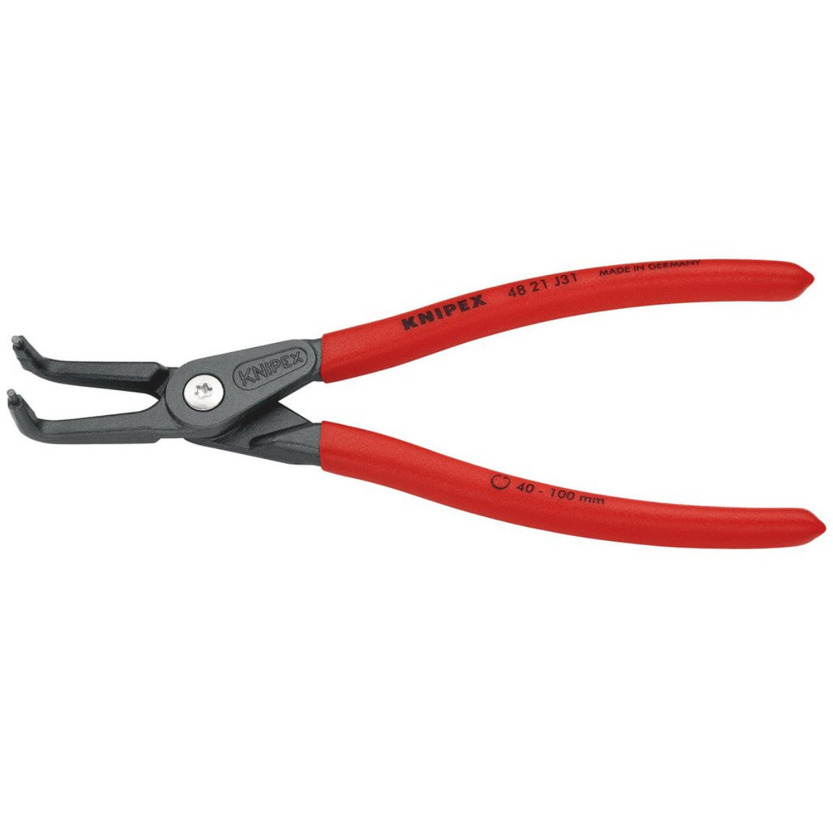 Knipex 48 21 J31 SB Precision Circlip Pliers For Internal Circlips In Bore Holes, 210mm 75086