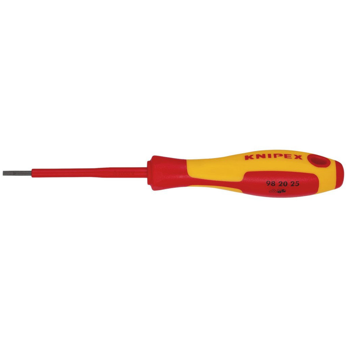 Knipex 98 20 25 VDE Insulated Slotted Screwdriver, 2.5 x 75mm 76803