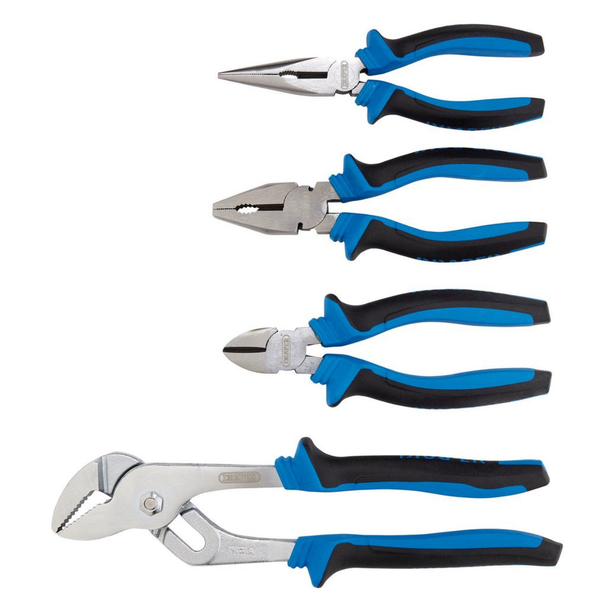 Draper Soft Grip Pliers Set (4 Piece) 81147