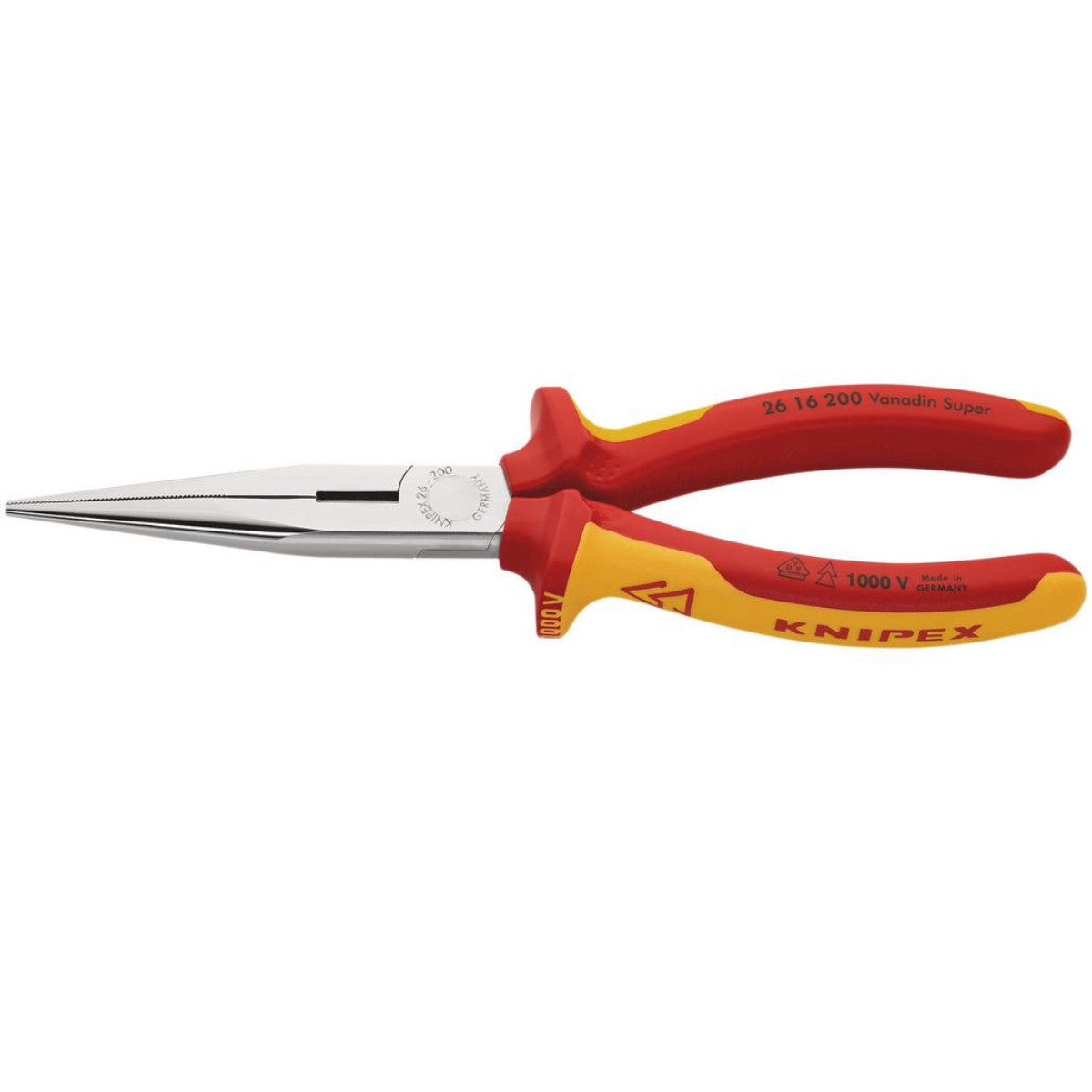 Knipex 26 16 200 SBE VDE Snipe Nose Side Cutting Pliers, 200mm 81246