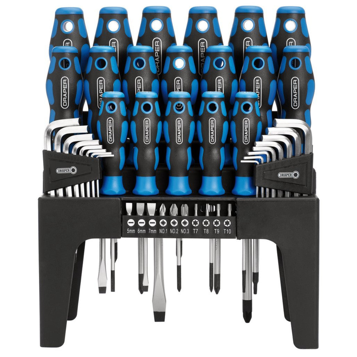 Draper Soft Grip Screwdriver, Hex. Key and Bit Set (44 Piece) 81294