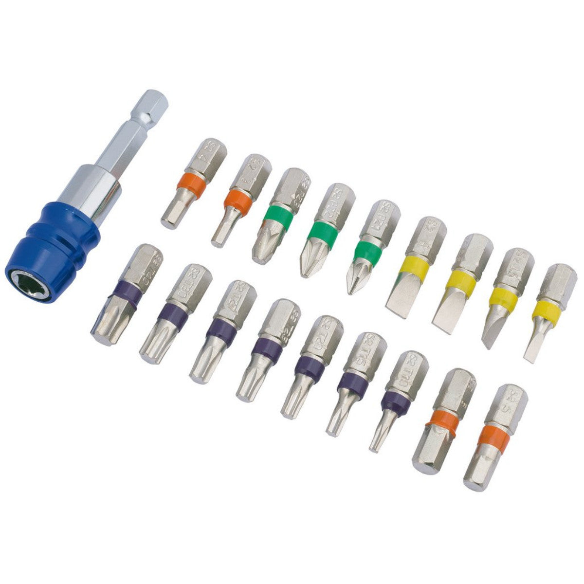 Draper Expert Coloured Screwdriver Bit Set (19 Piece) 82402