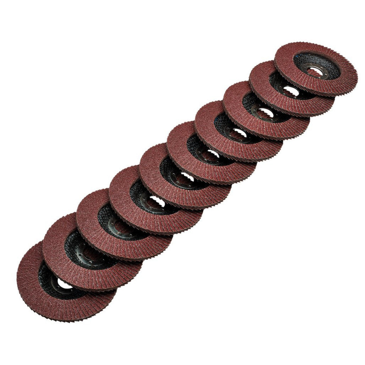 Draper Aluminium Oxide Flap Discs, 115 x 22.23mm, 60 Grit (Pack of 10) 83067