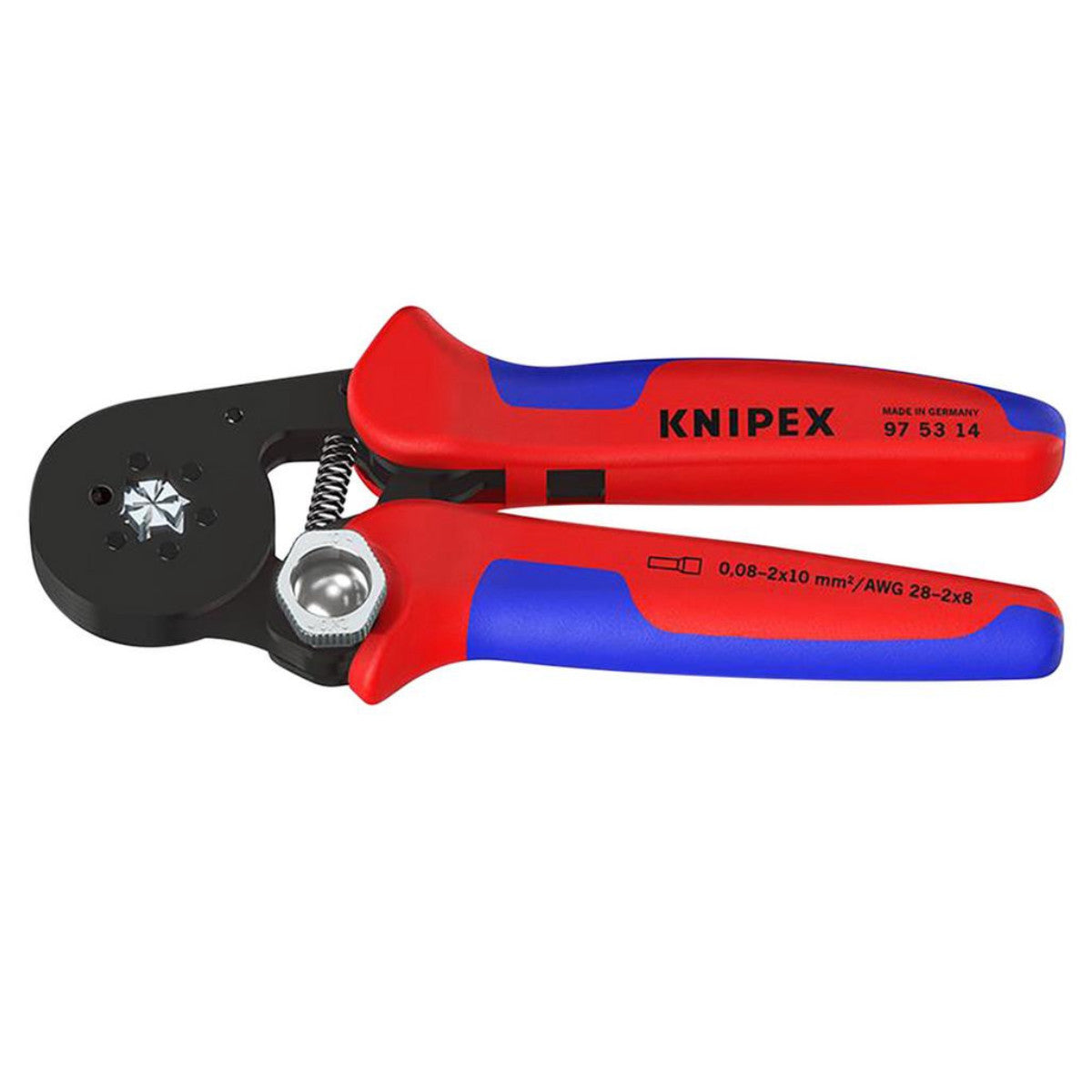 Knipex 97 53 14 SB Self- Adjusting Crimping Pliers, 2 x 10 mm², 180mm 87800