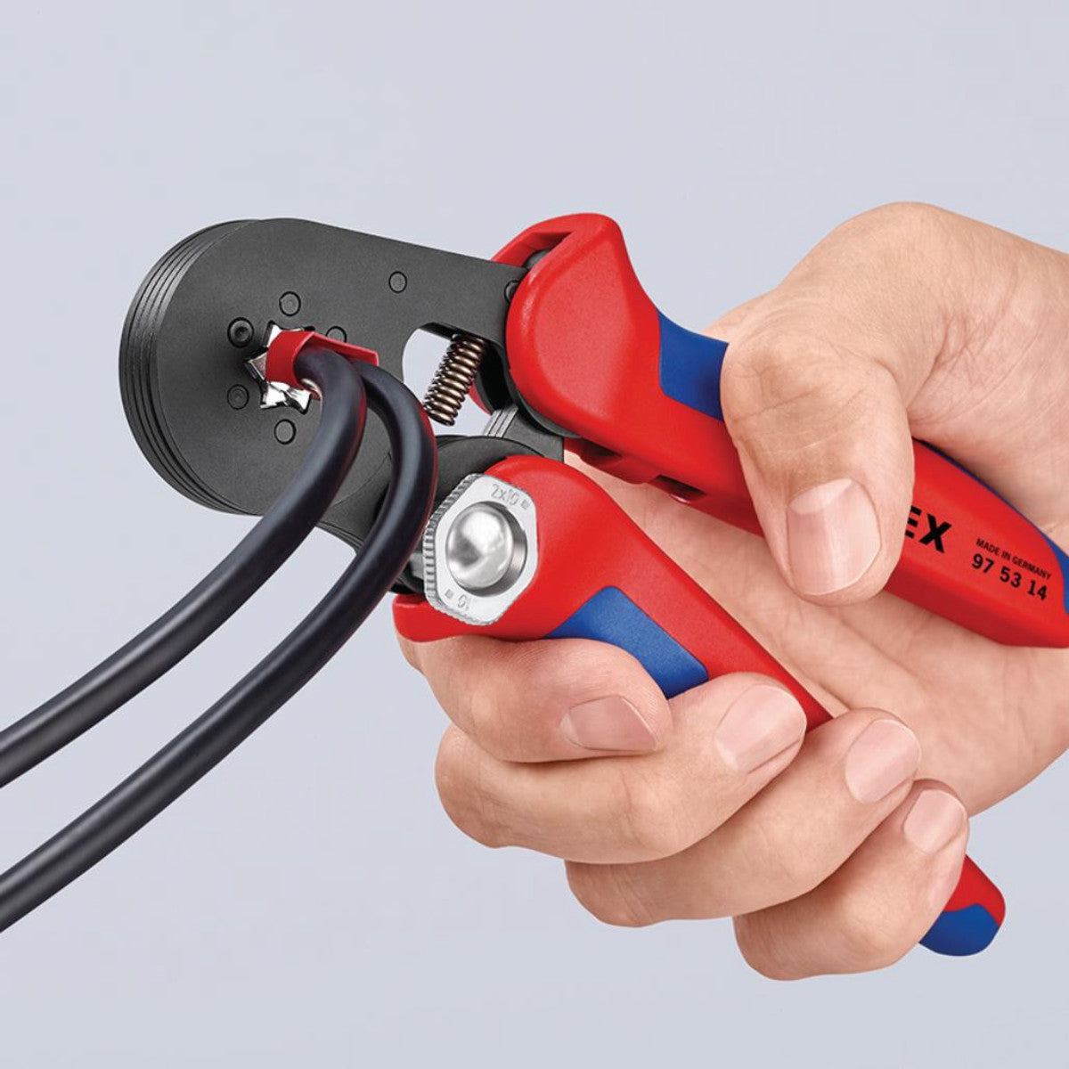 Knipex 97 53 14 SB Self- Adjusting Crimping Pliers, 2 x 10 mm², 180mm 87800