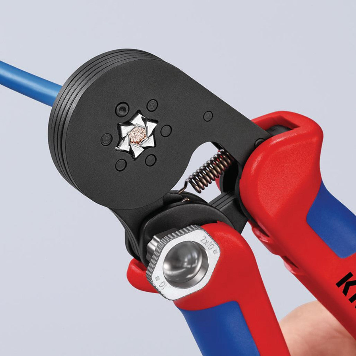 Knipex 97 53 14 SB Self- Adjusting Crimping Pliers, 2 x 10 mm², 180mm 87800