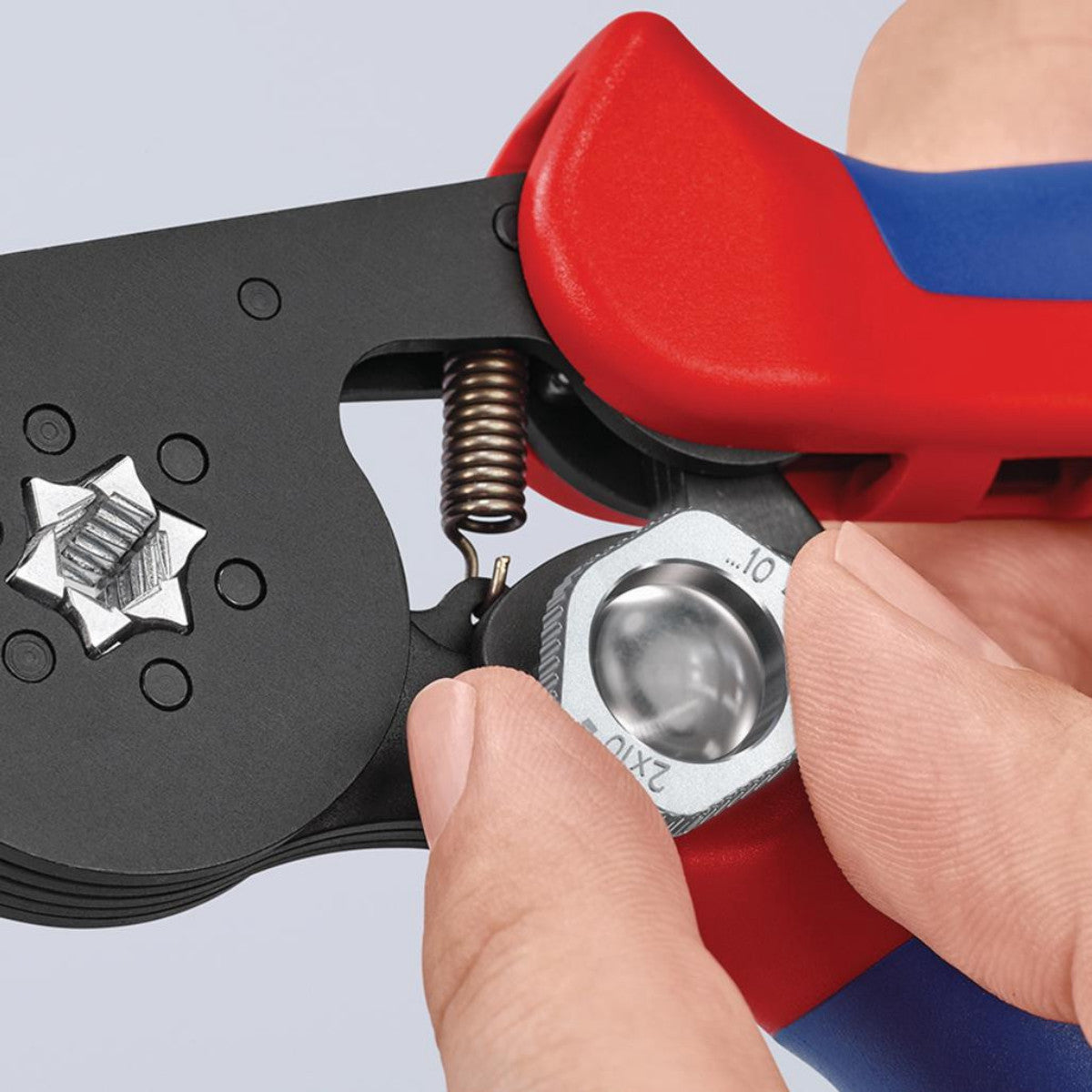 Knipex 97 53 14 SB Self- Adjusting Crimping Pliers, 2 x 10 mm², 180mm 87800