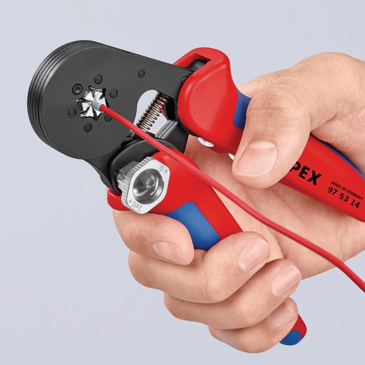 Knipex 97 53 14 SB Self- Adjusting Crimping Pliers, 2 x 10 mm², 180mm 87800