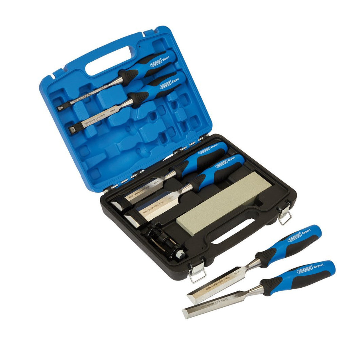 Draper Expert Soft Grip Wood Chisel Kit, 140mm (8 Piece) 88605