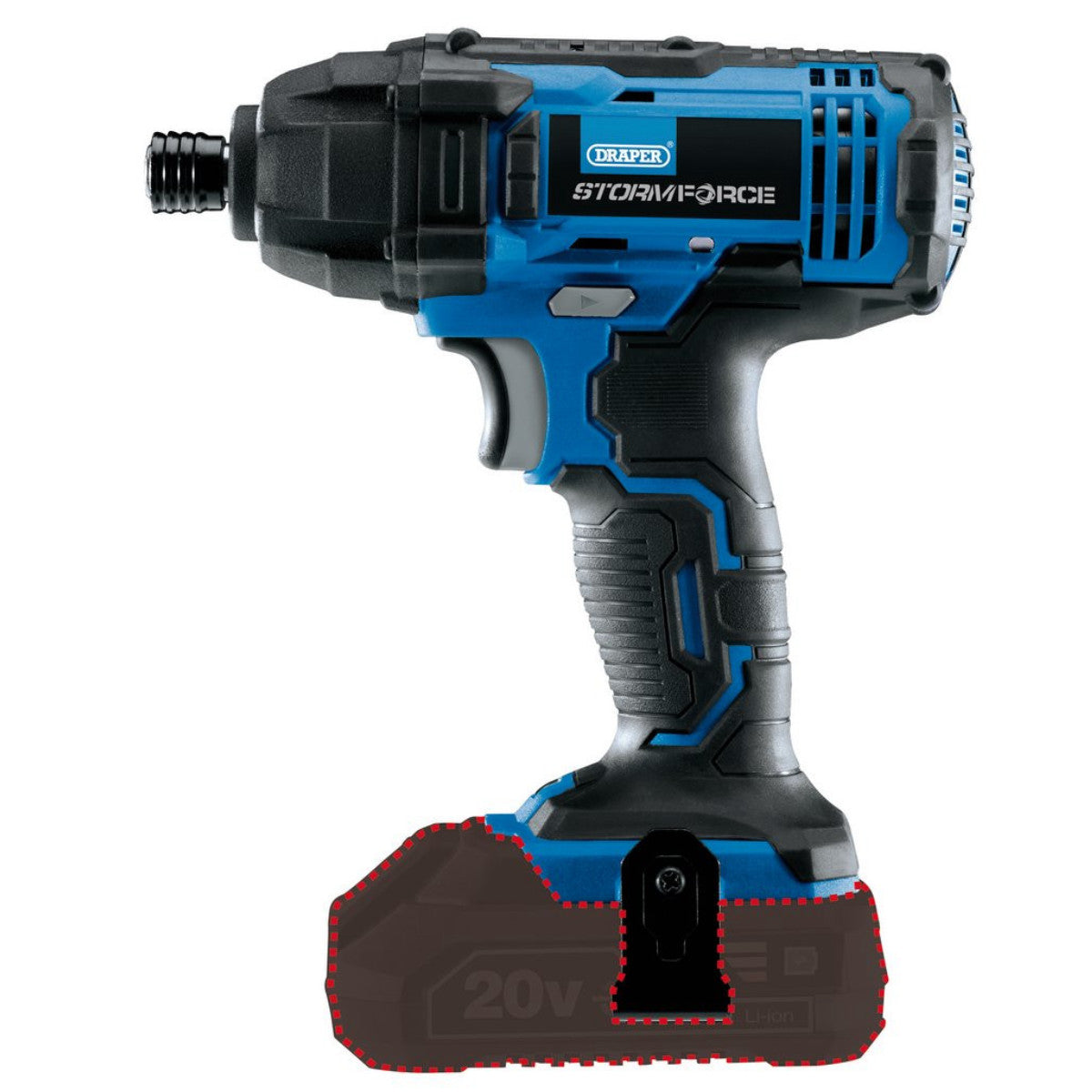 Draper Storm Force 20V Cordless Impact Driver, 1/4" Hex. (Sold Bare) 89520