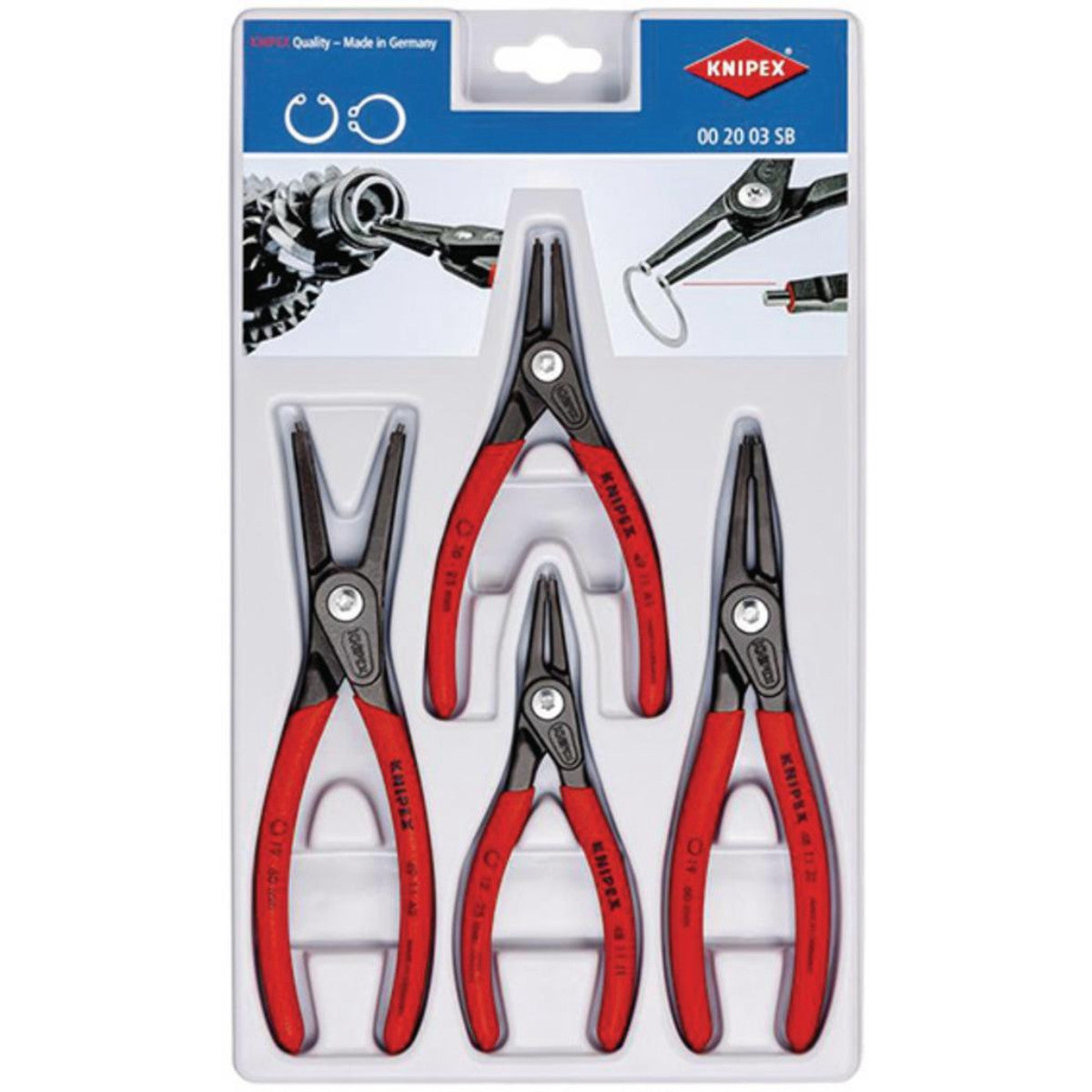 Knipex 00 20 03 SB Precision Circlip Pliers Set 89703