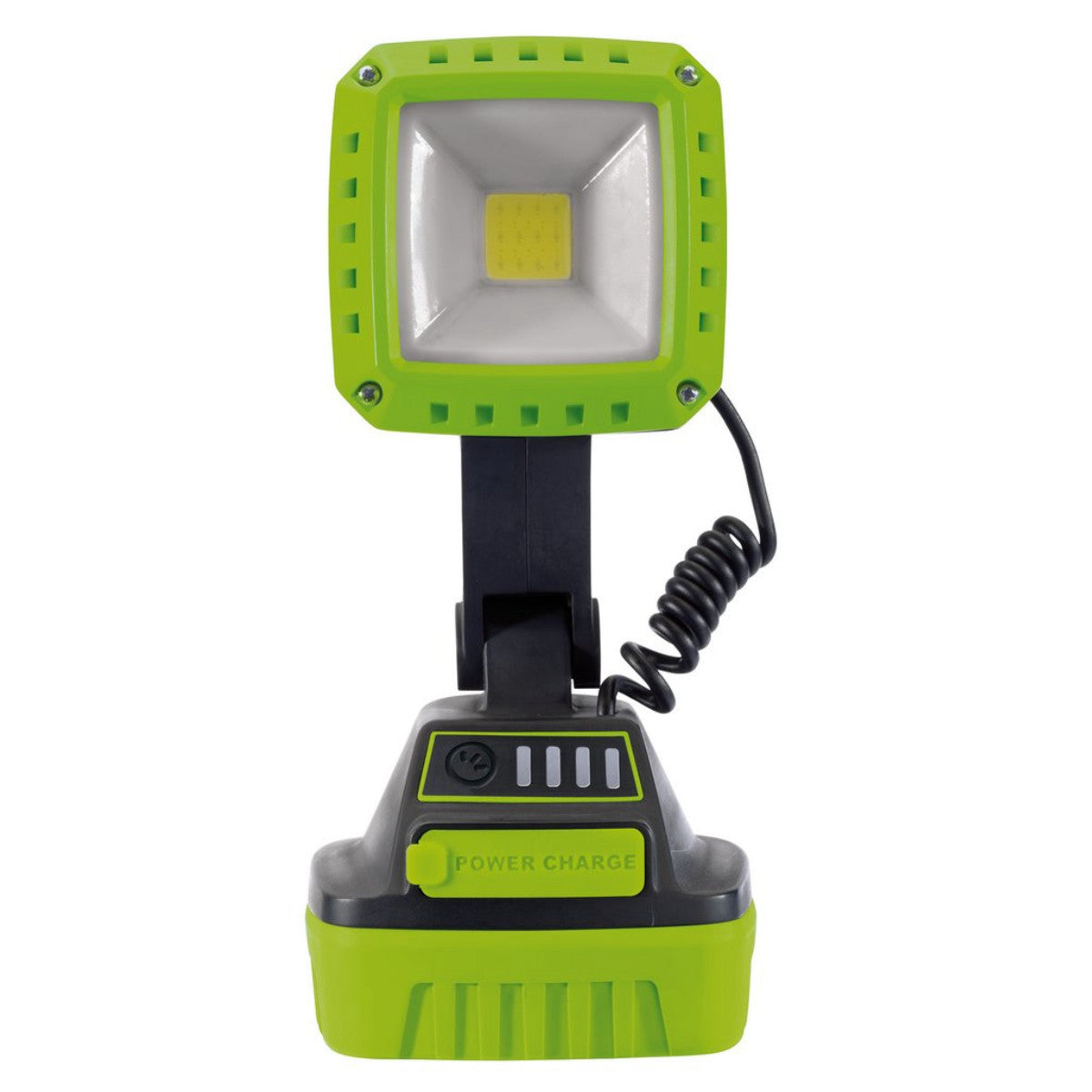 Draper COB LED Rechargeable Work Light, 10W, 1,000 Lumens, Green, 2 x 2.2Ah Batteries 90033