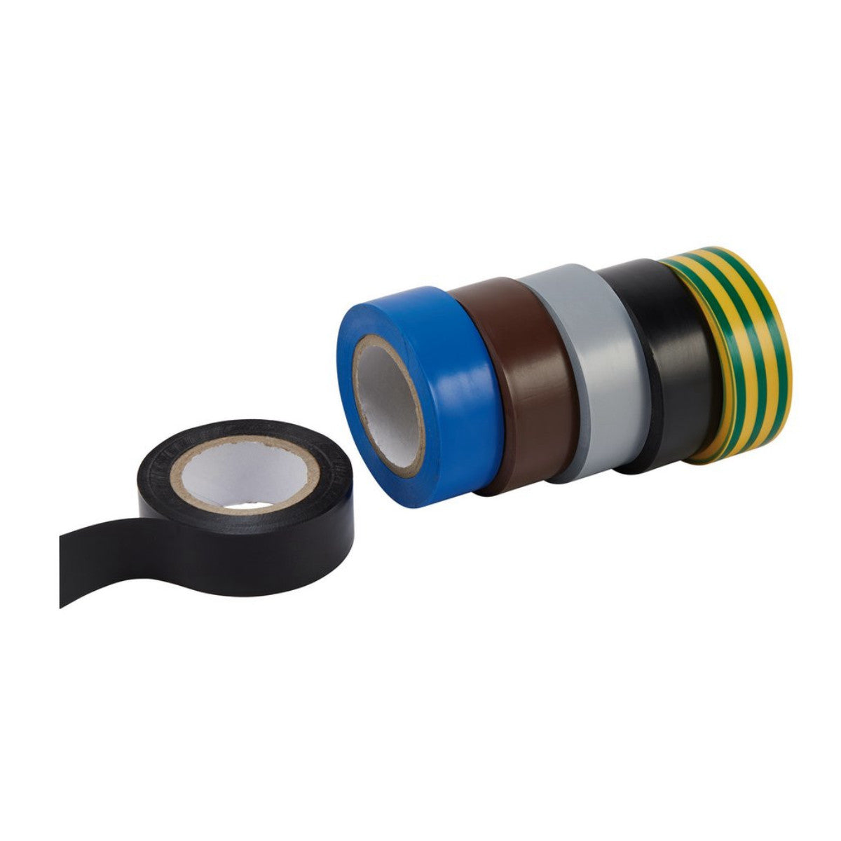 Draper Expert Insulation Tape, 10m x 19mm, Mixed Colours (Pack of 6) 90086