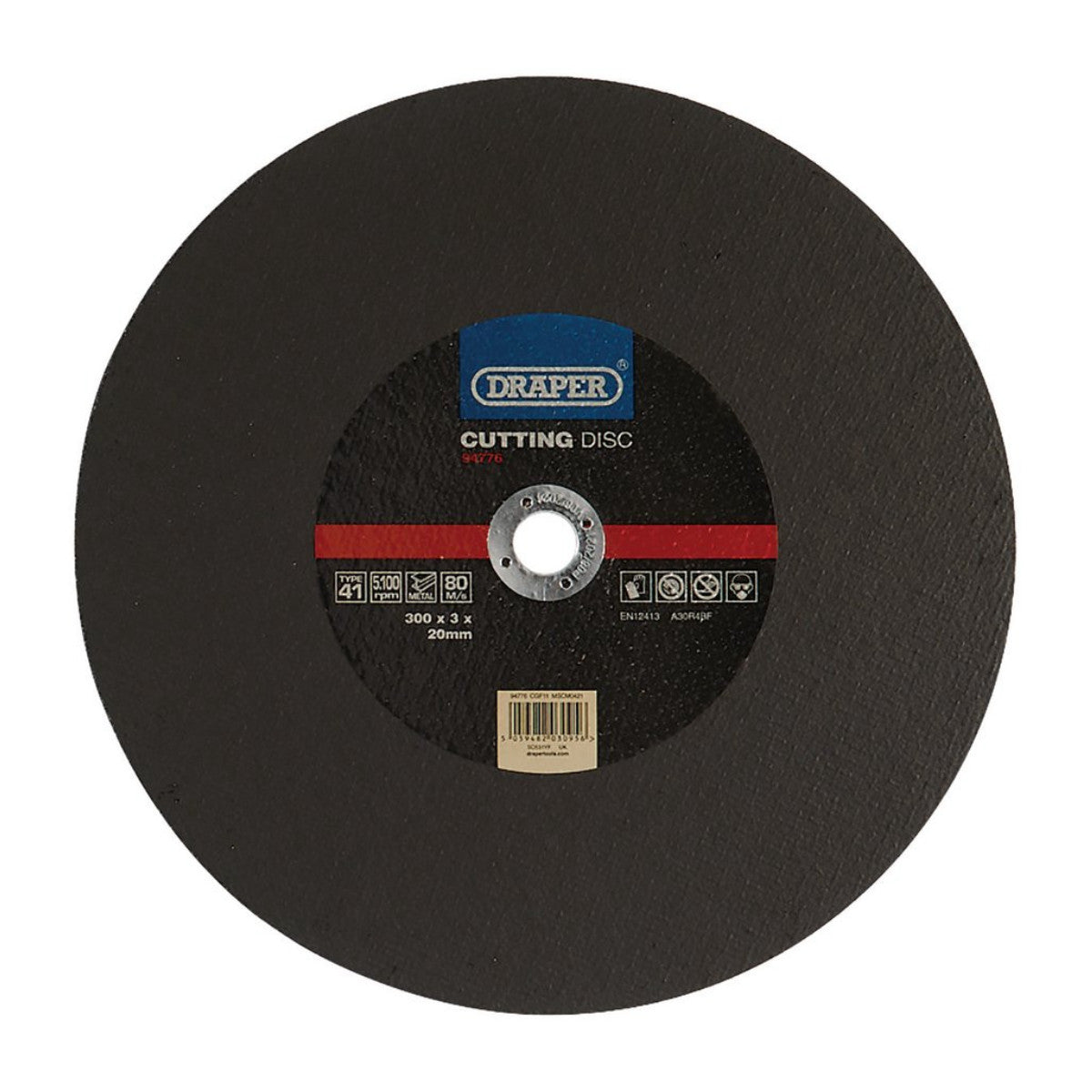 Draper Metal Cutting Disc, 300 x 3 x 20mm 94776