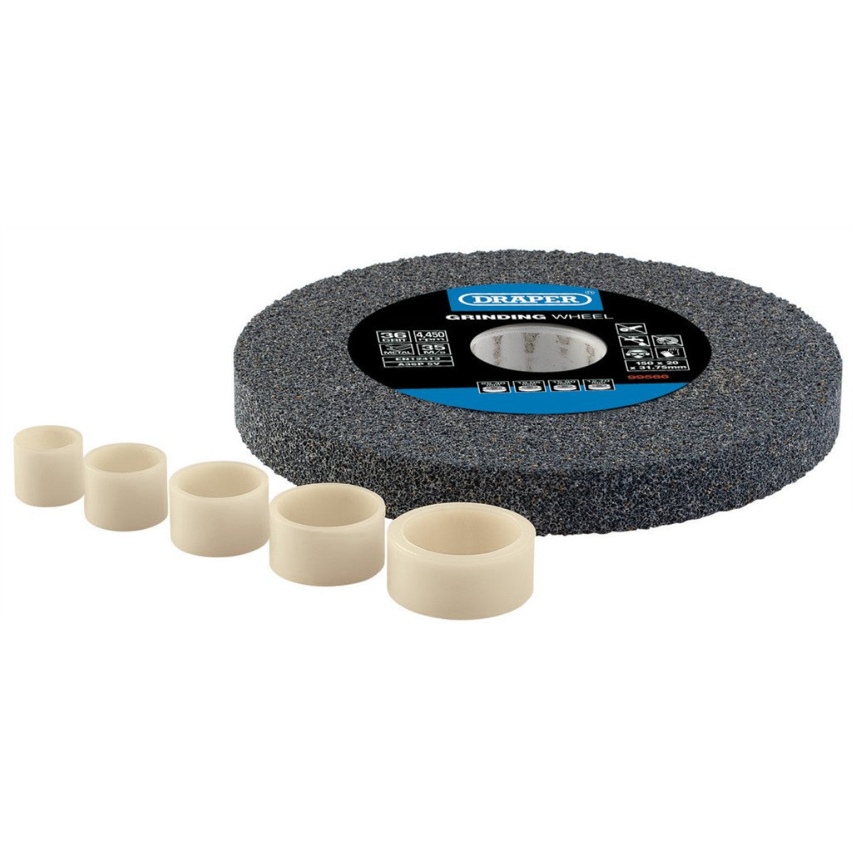 Draper Aluminium Oxide Bench Grinding Wheel, 150 x 20mm, 36 Grit 99566