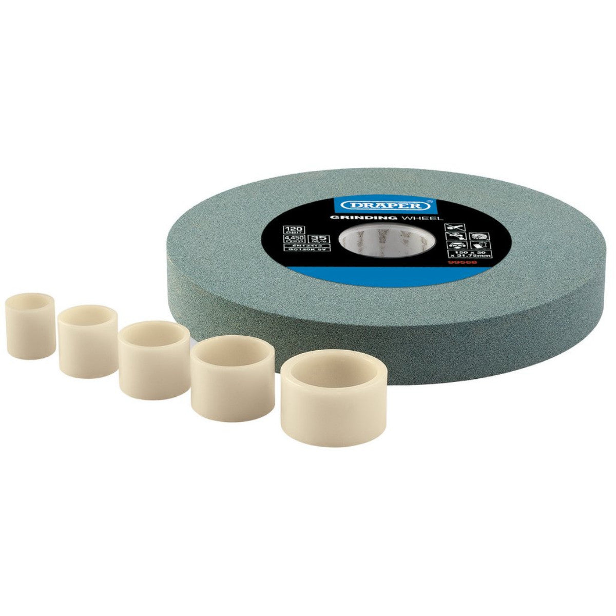 Draper Silicon Carbide Bench Grinding Wheel, 150 x 20mm, 120 Grit 99568