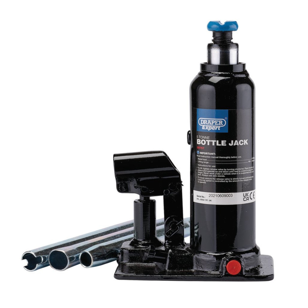 Draper Expert Hydraulic Bottle Jack, 5 Tonne 99767