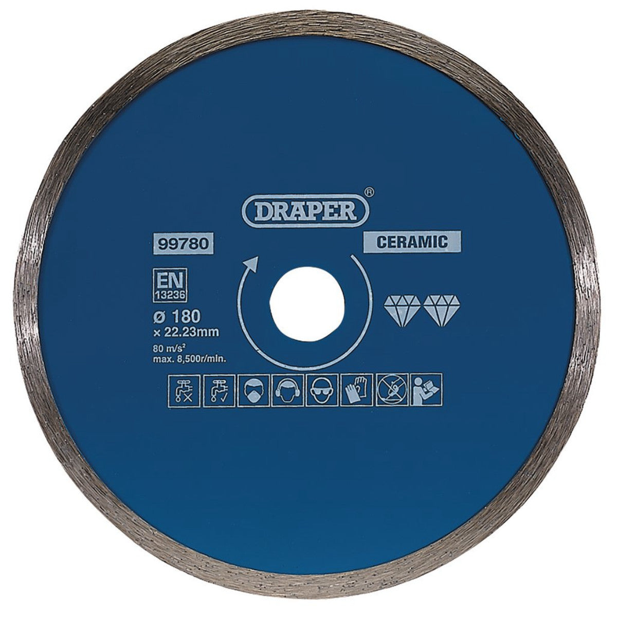 Draper Continuous Diamond Blade, 180mm 99780