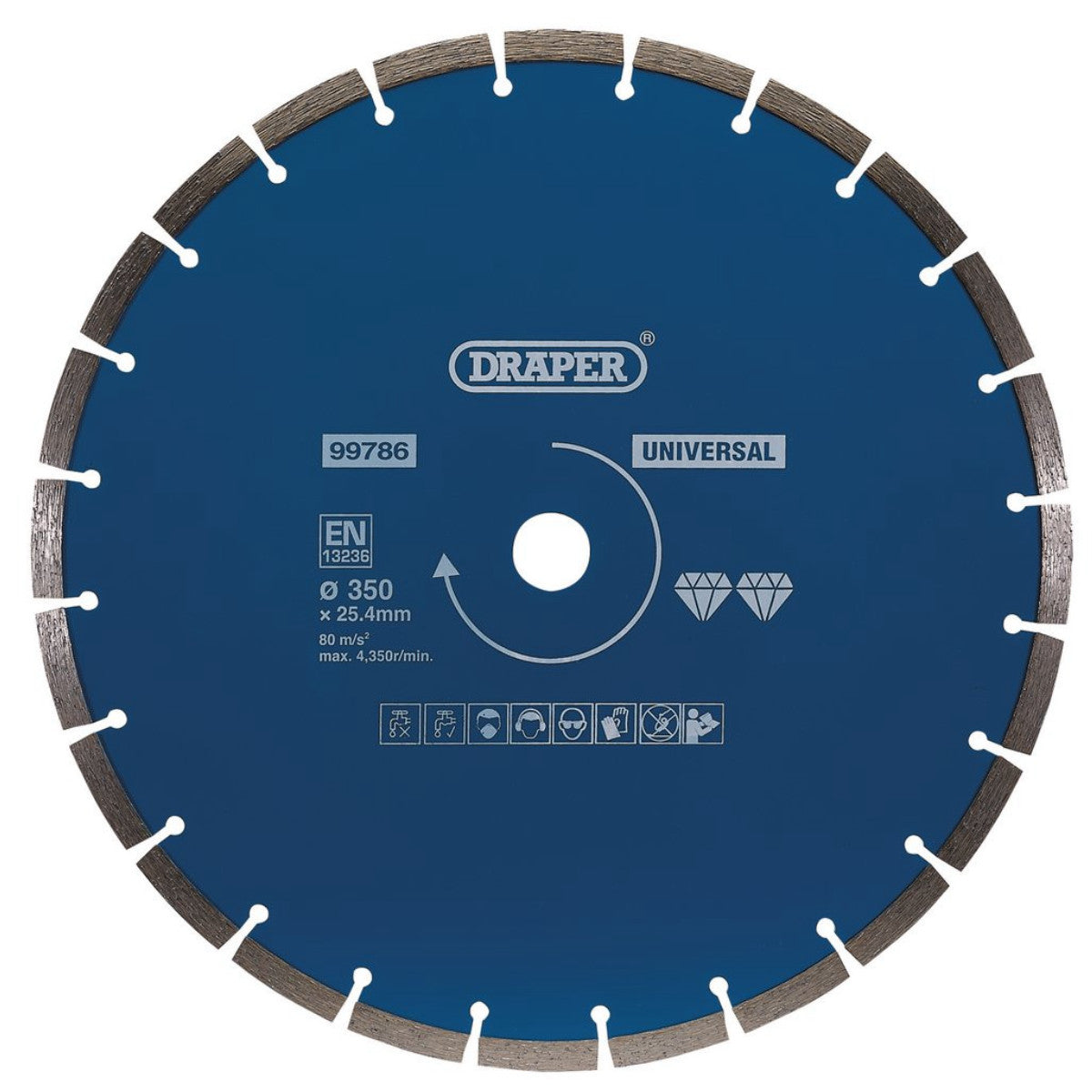 Draper Segmented Diamond Blade, 350mm 99786
