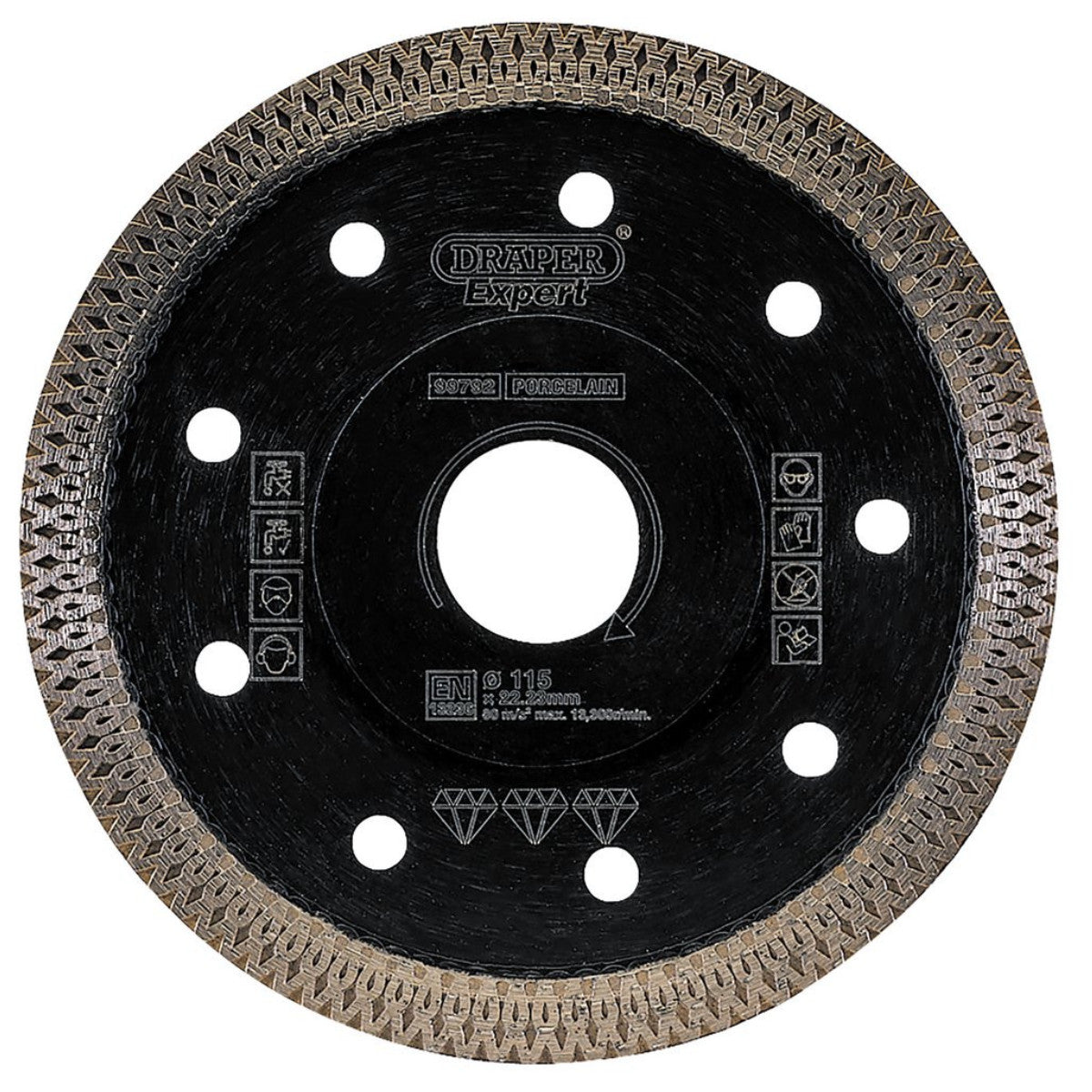 Draper Expert Turbo-X Porcelain Diamond Blade, 115mm 99792