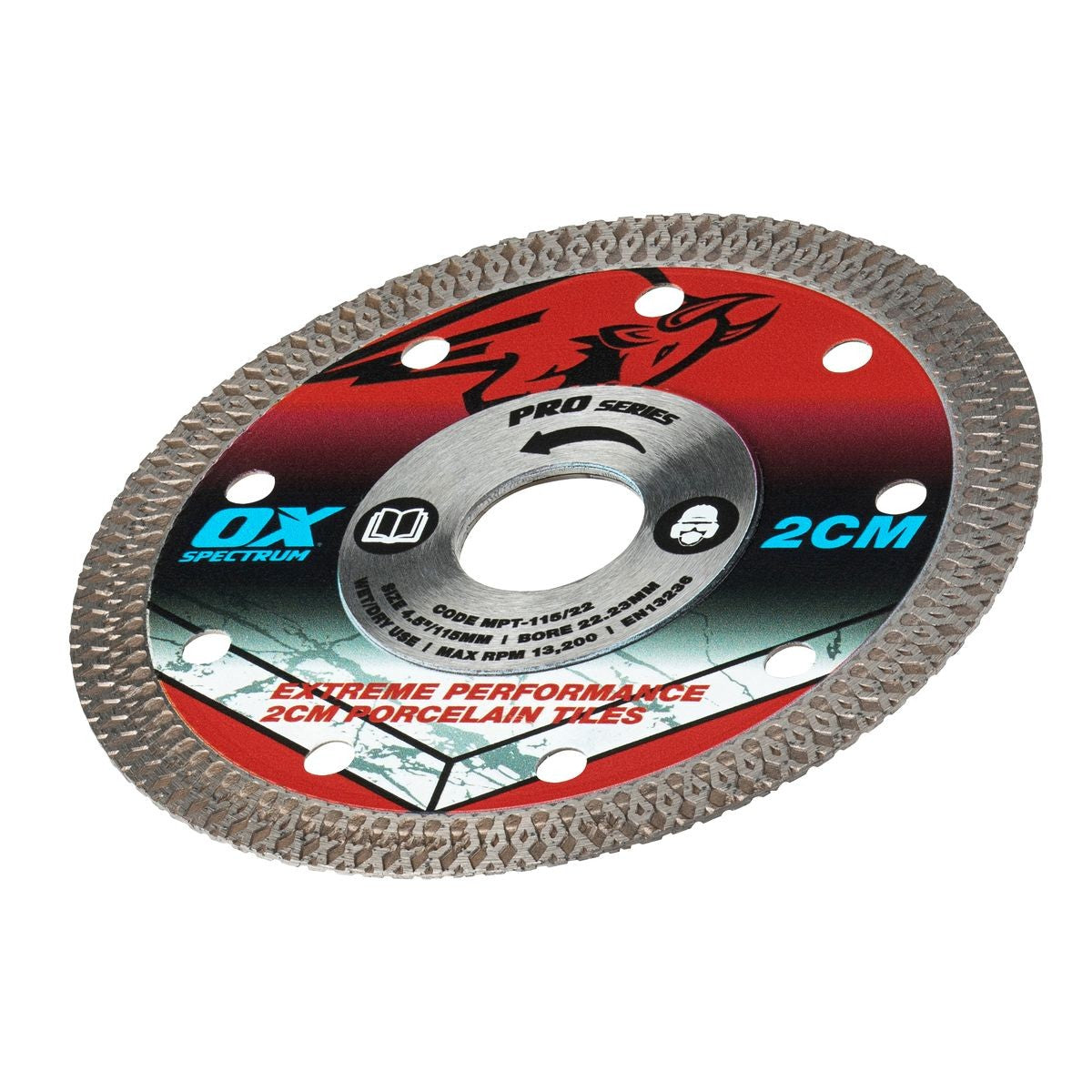 OX 2CM Porcelain Cutting Blade - 115/22.23mm 2CM-115/22