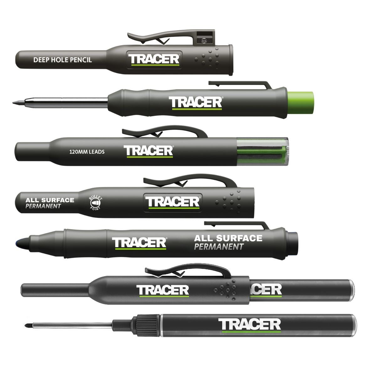TRACER 5PC Construction Marker Kit with storage case AMK5